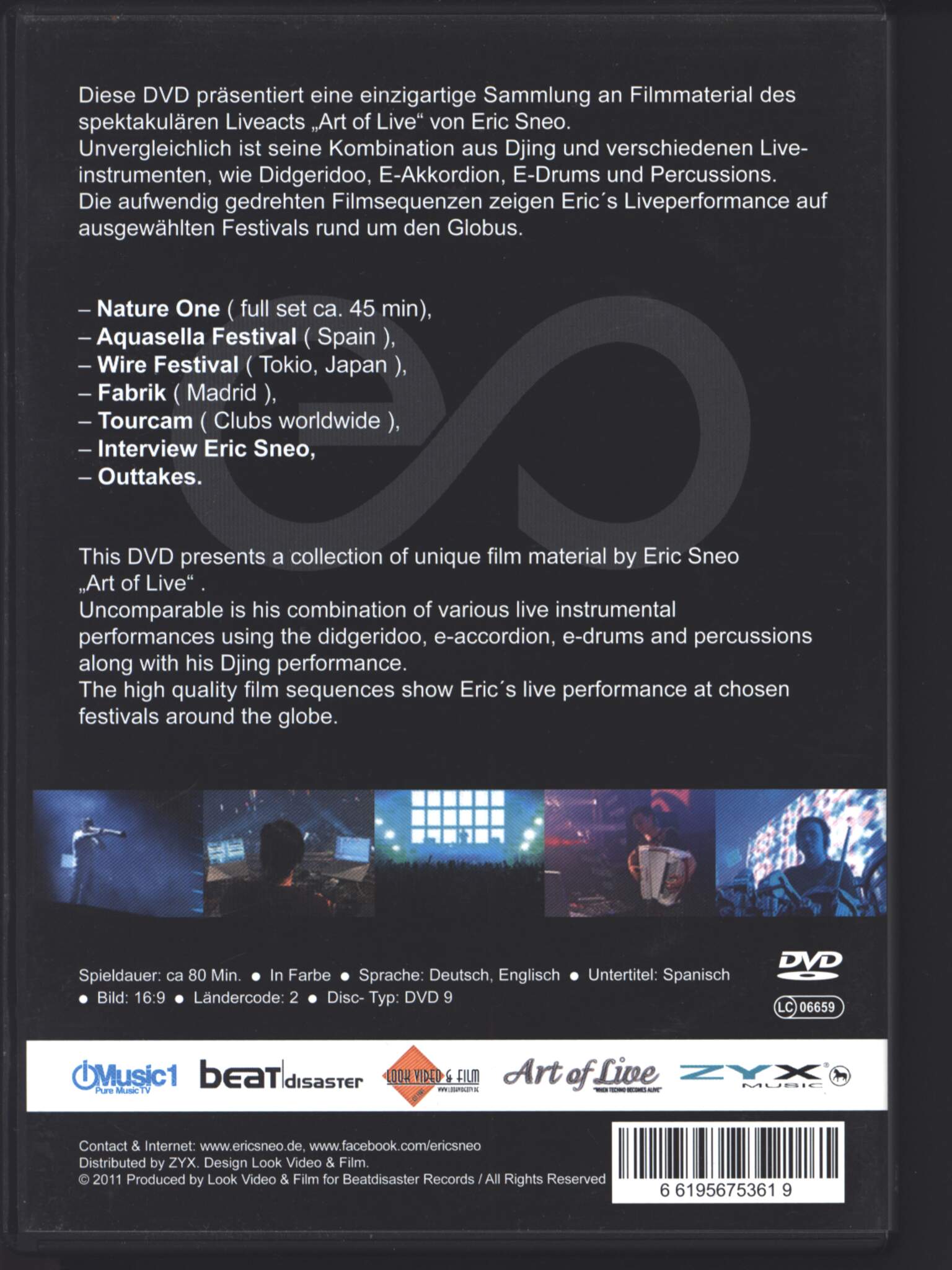 Eric Sneo: Art Of Live @ Nature One, 1×DVD