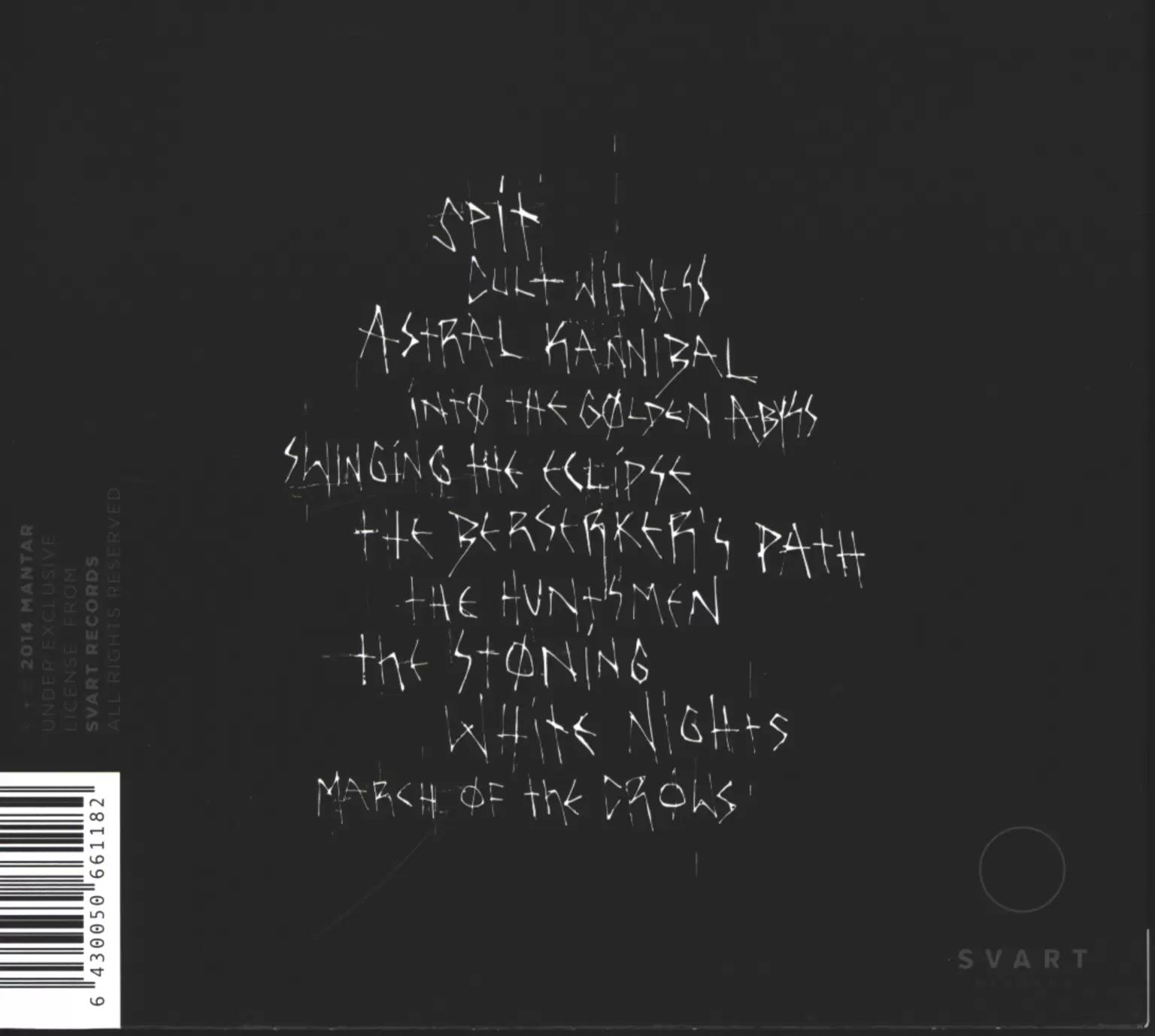 Mantar: Death By Burning, 1×CD