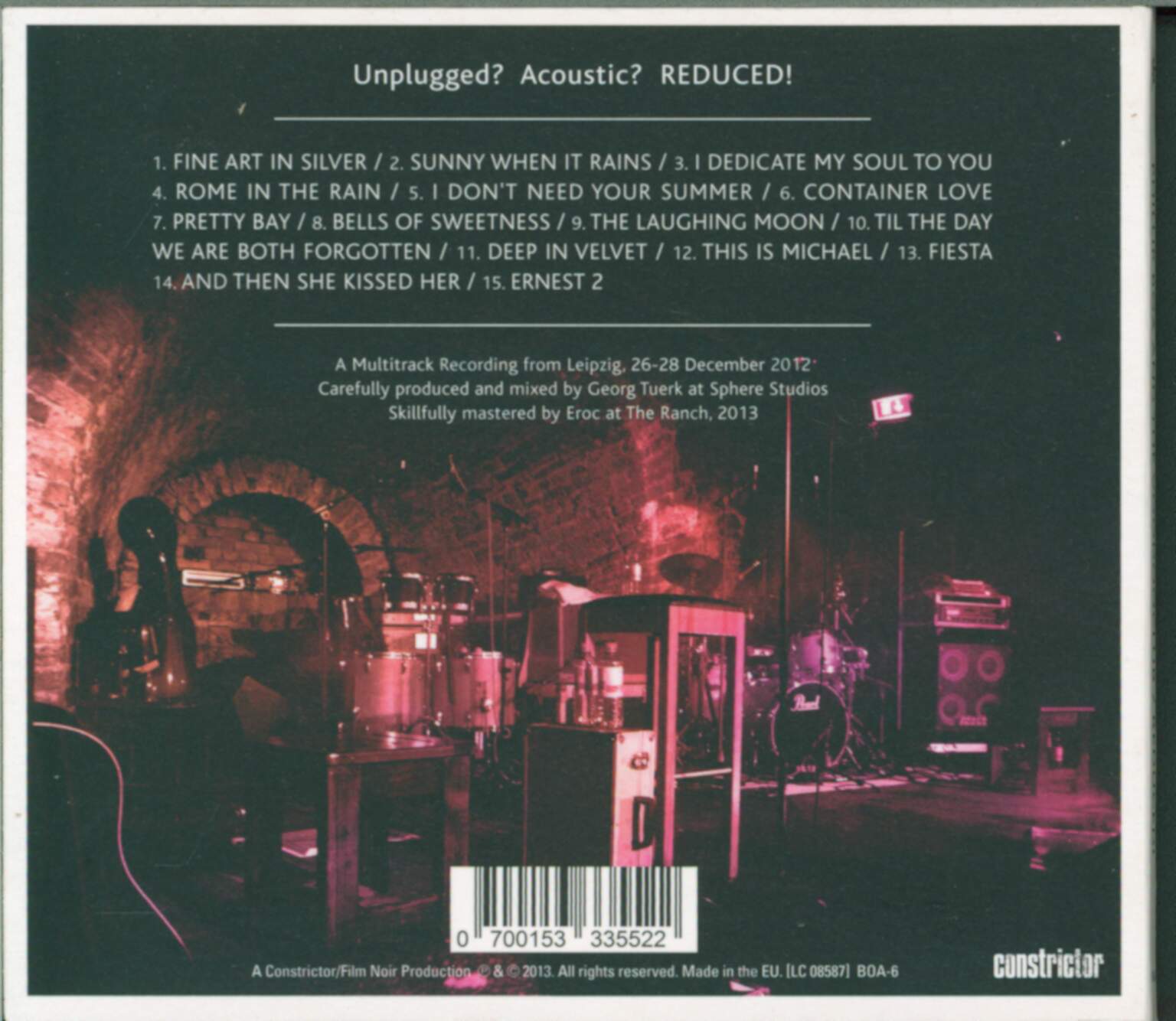 Phillip Boa & The Voodooclub: Reduced! (A More Or Less Acoustic Performance), 1×CD