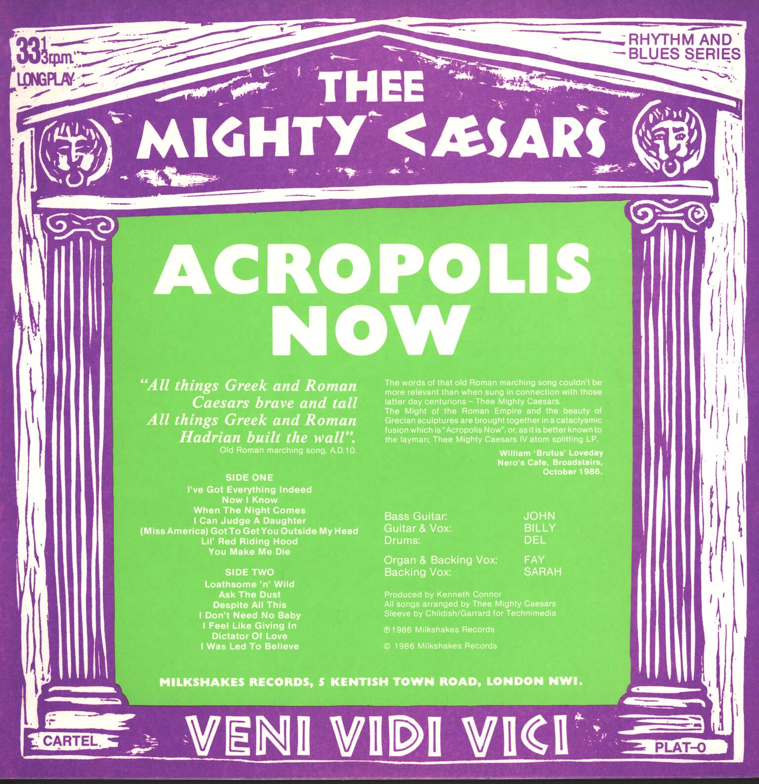 Thee Mighty Caesars: Acropolis Now, 1×LP (Vinyl)