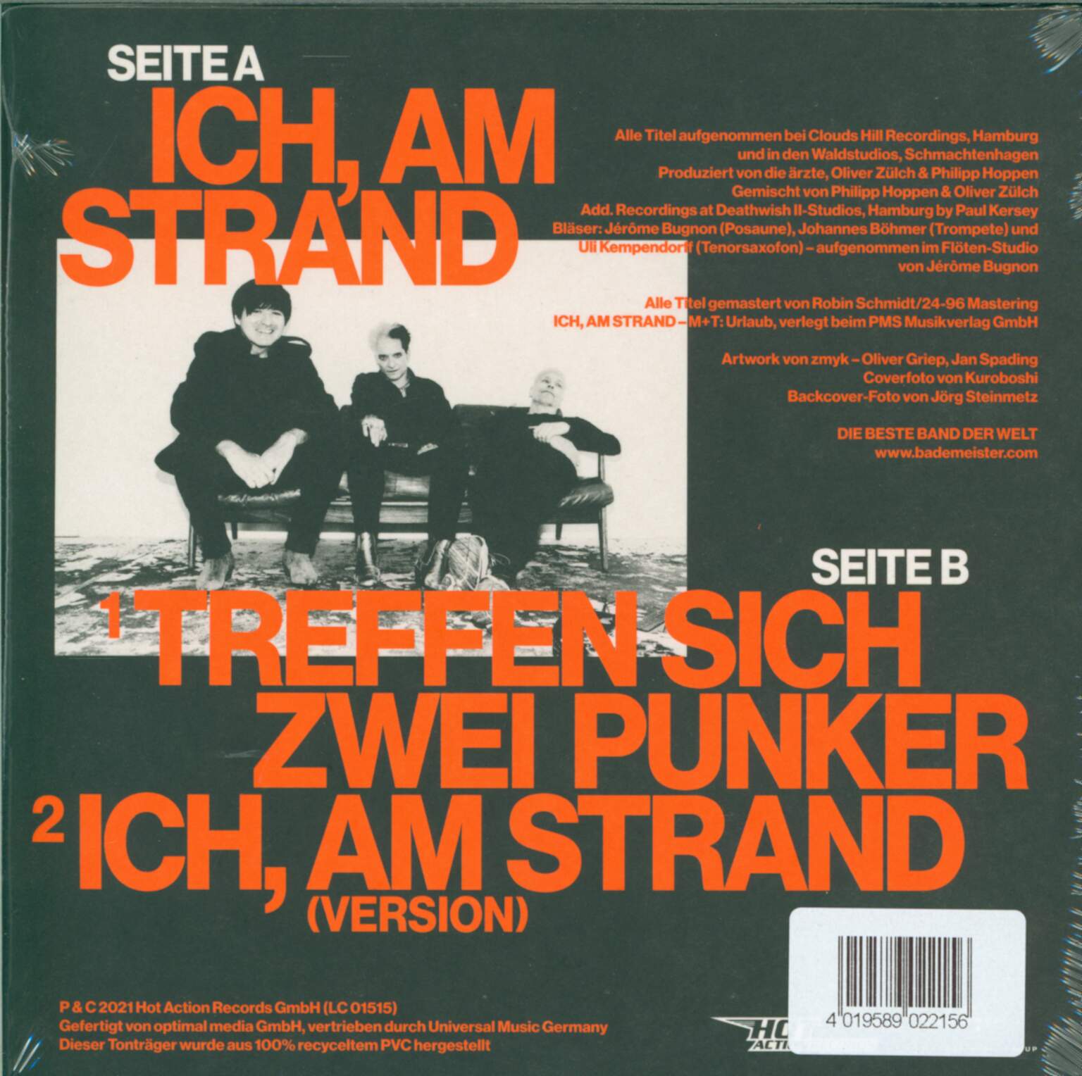 Die Ärzte: Ich, Am Strand, 1×7" Single (Vinyl)