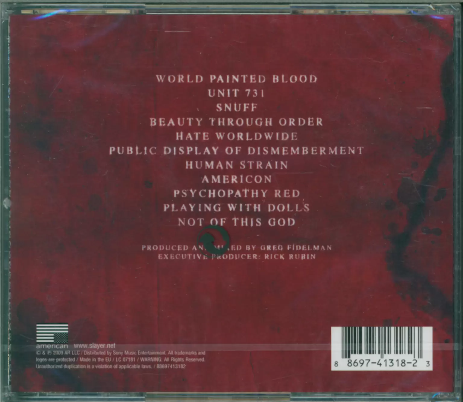 Slayer: World Painted Blood, 1×CD