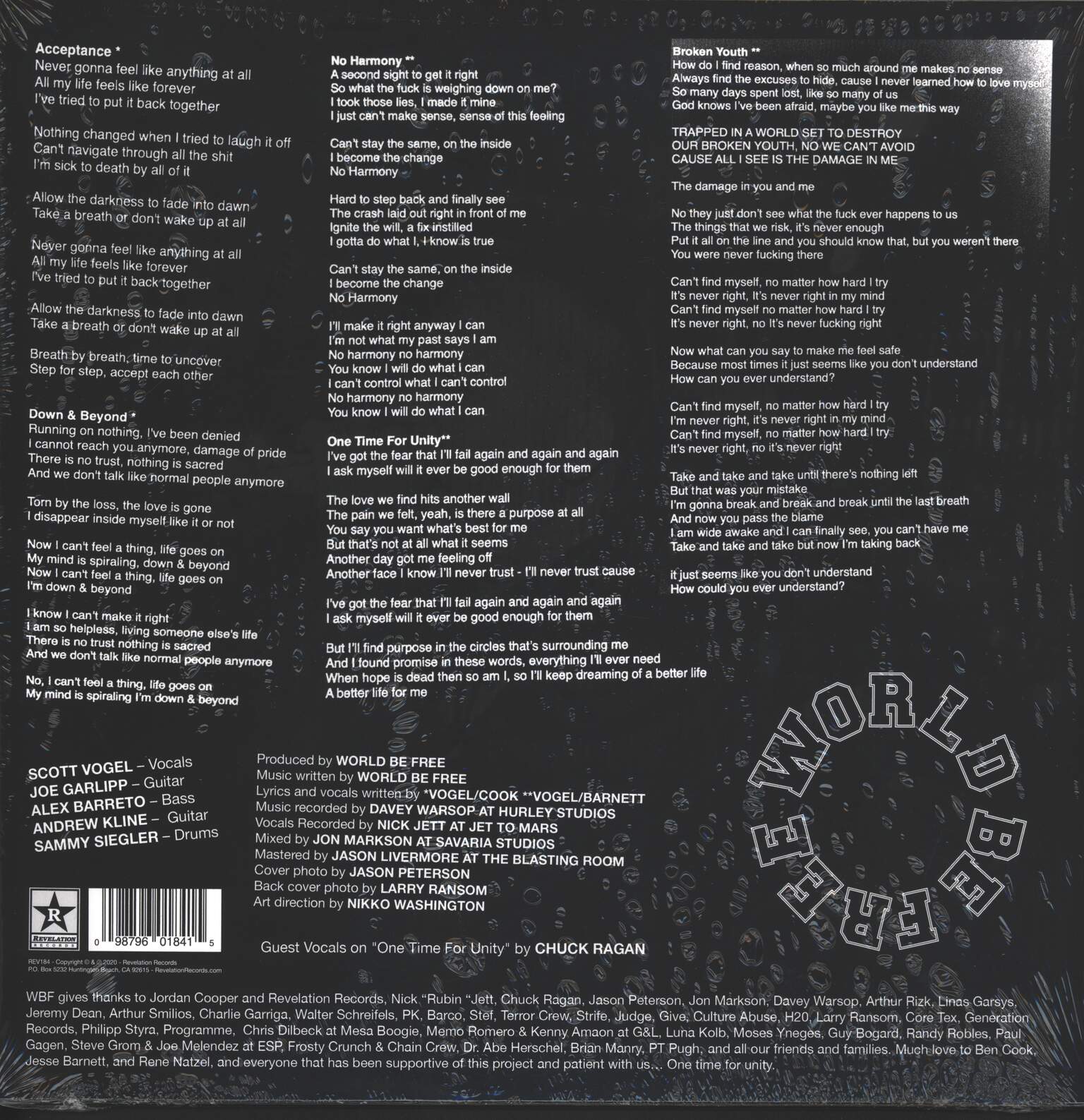 World Be Free: One Time For Unity, 1×12" Maxi Single (Vinyl)