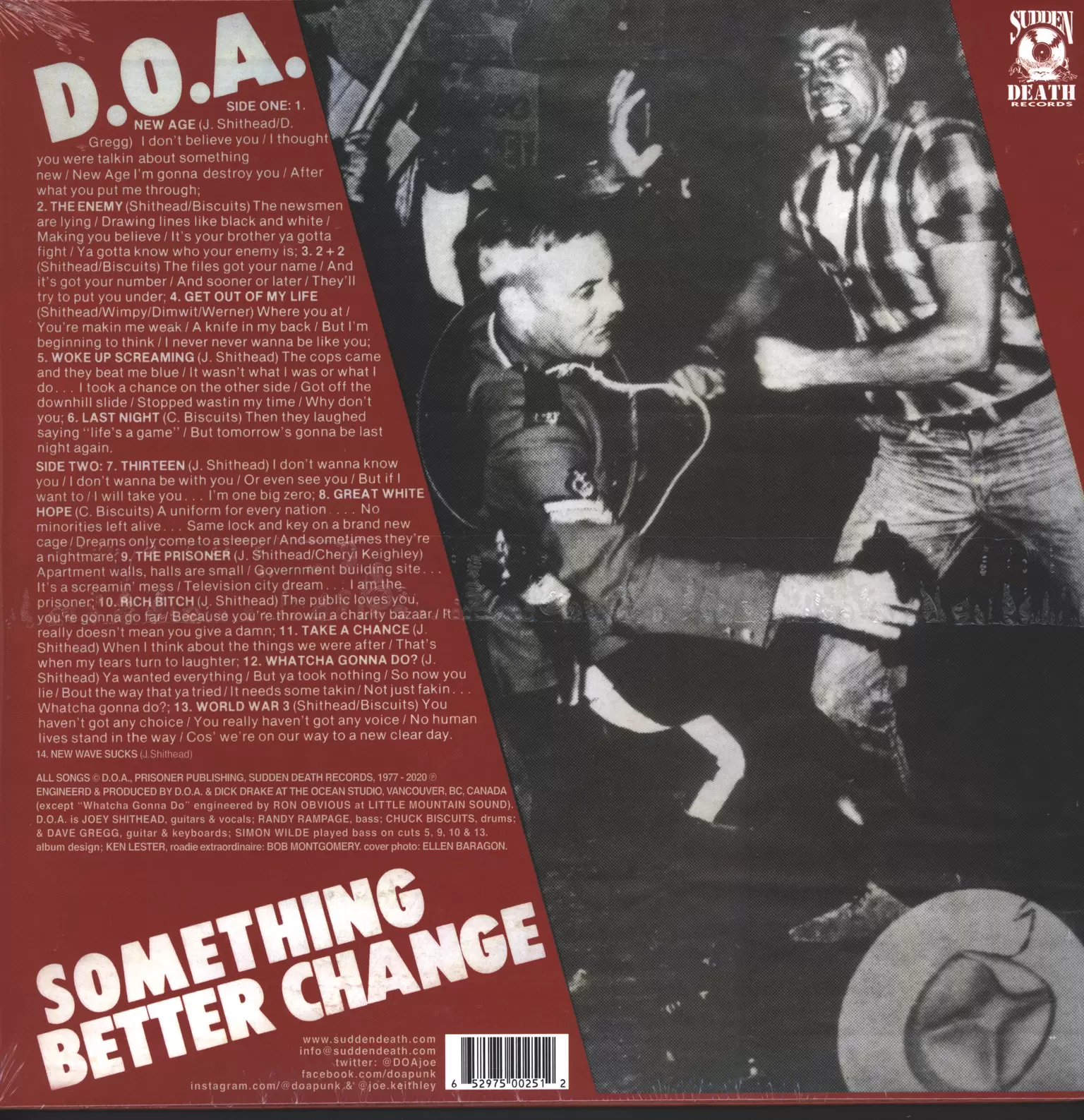 D.O.A.: Something Better Change, 1×LP (Vinyl)