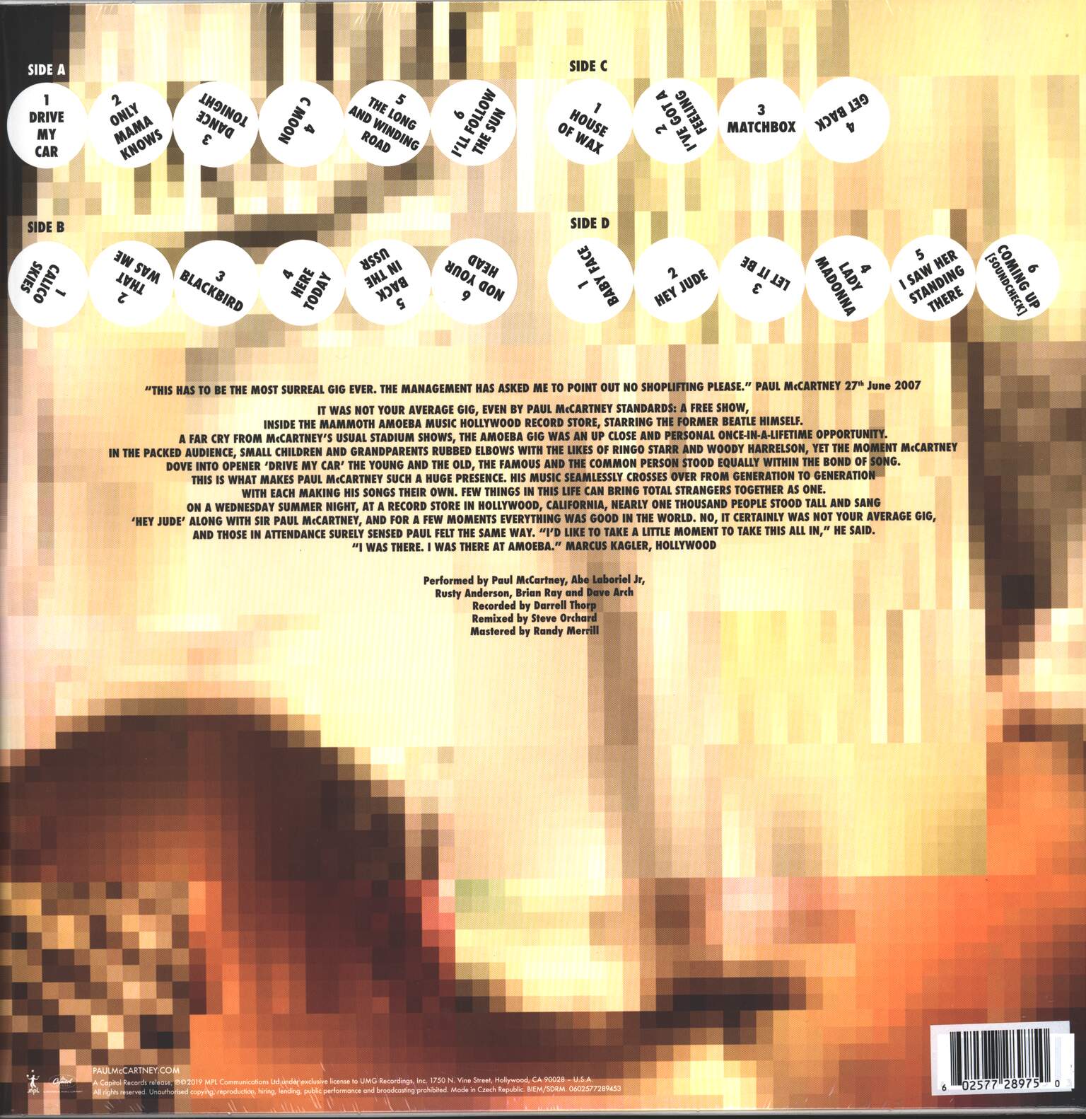 Paul McCartney: Amoeba Gig, 2×LP (Vinyl)