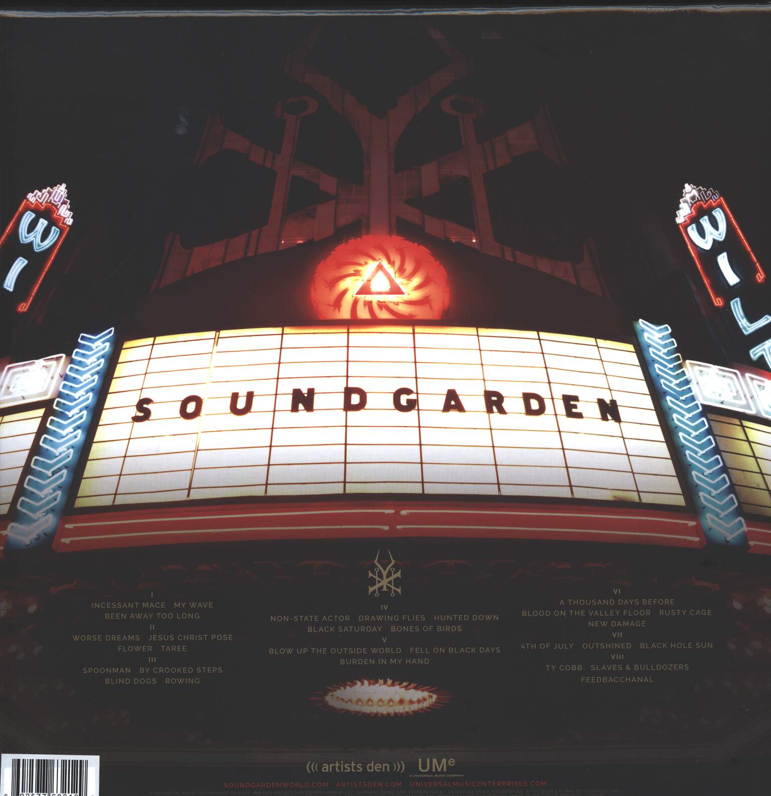 Soundgarden: Live From The Artists Den, 4×LP (Vinyl)