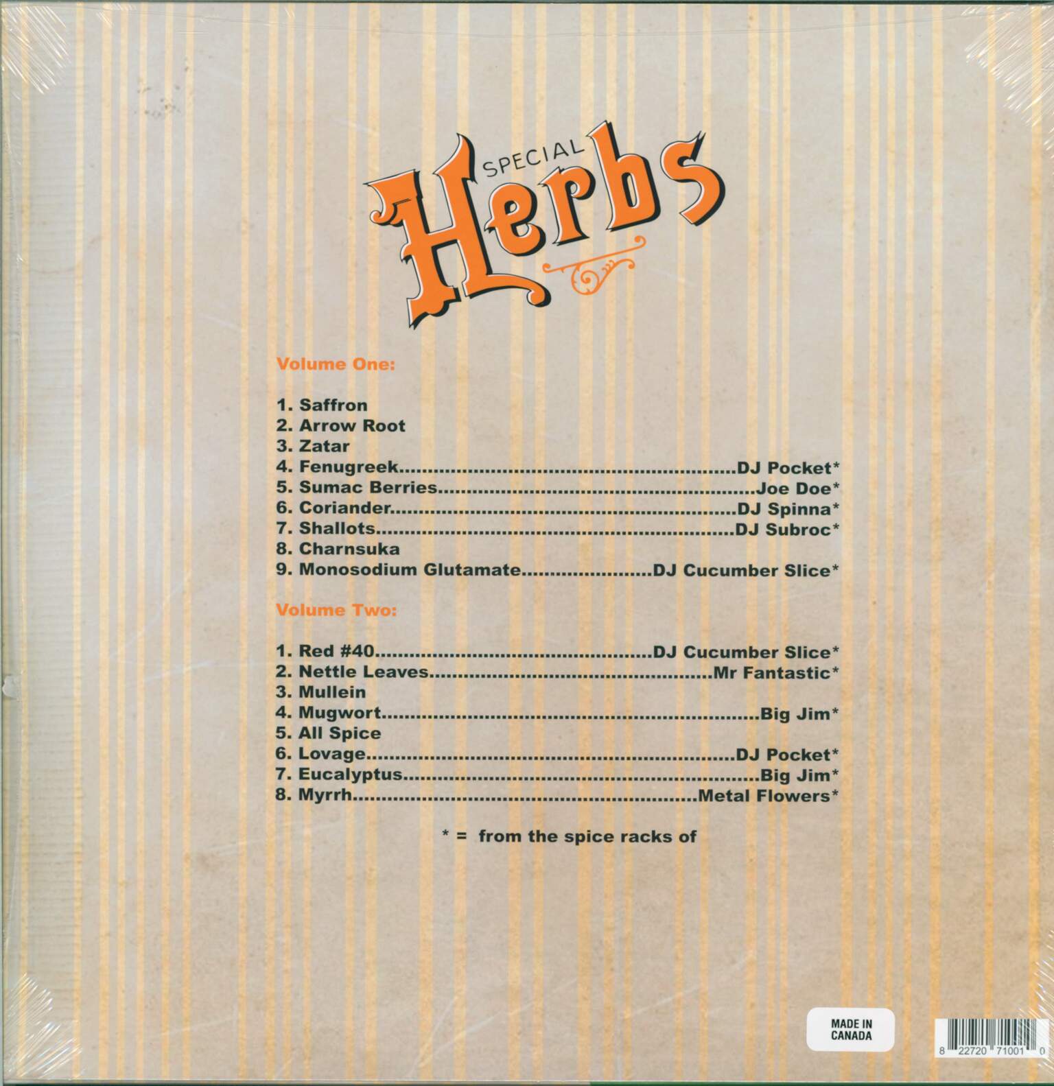 Metal Fingers: Special Herbs Vols 1&2, 2×LP (Vinyl)