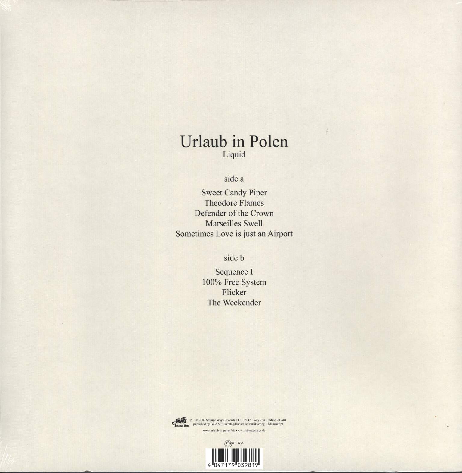 Urlaub in Polen: Liquid, 1×LP (Vinyl)