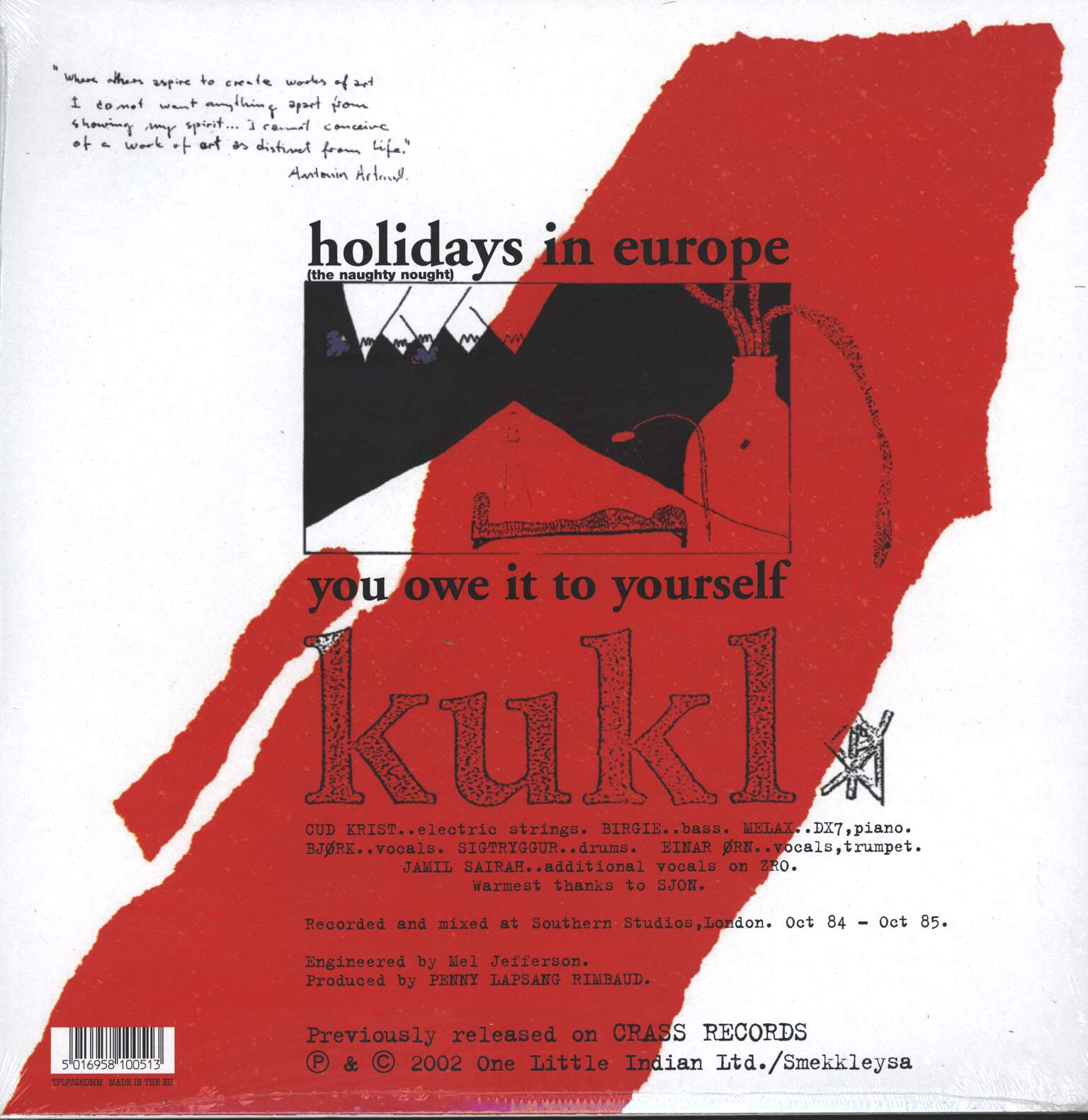 Kukl: Holidays In Europe (The Naughty Nought), 1×LP (Vinyl)