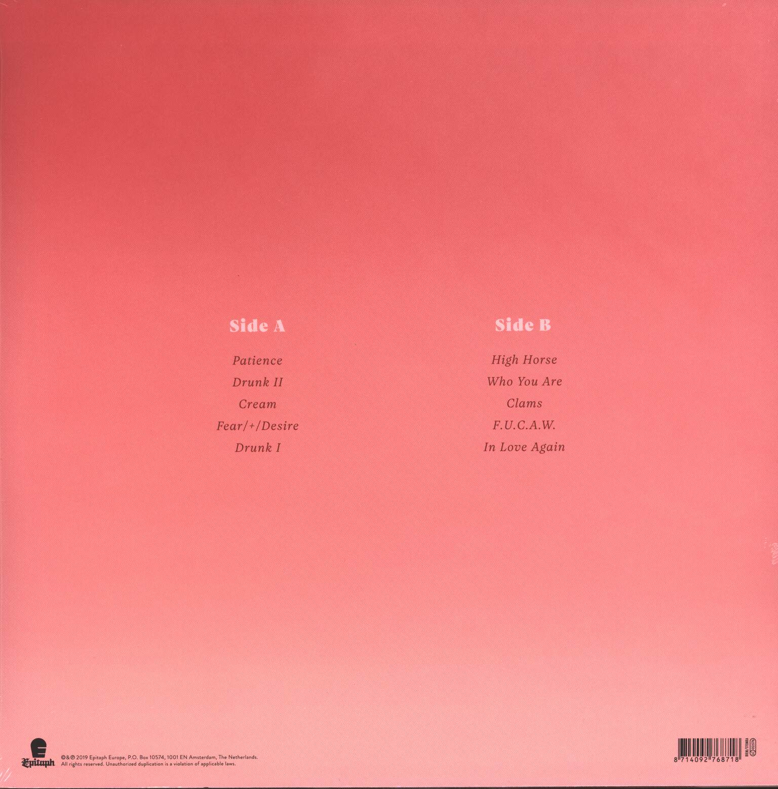 Mannequin Pussy: Patience, 1×LP (Vinyl)