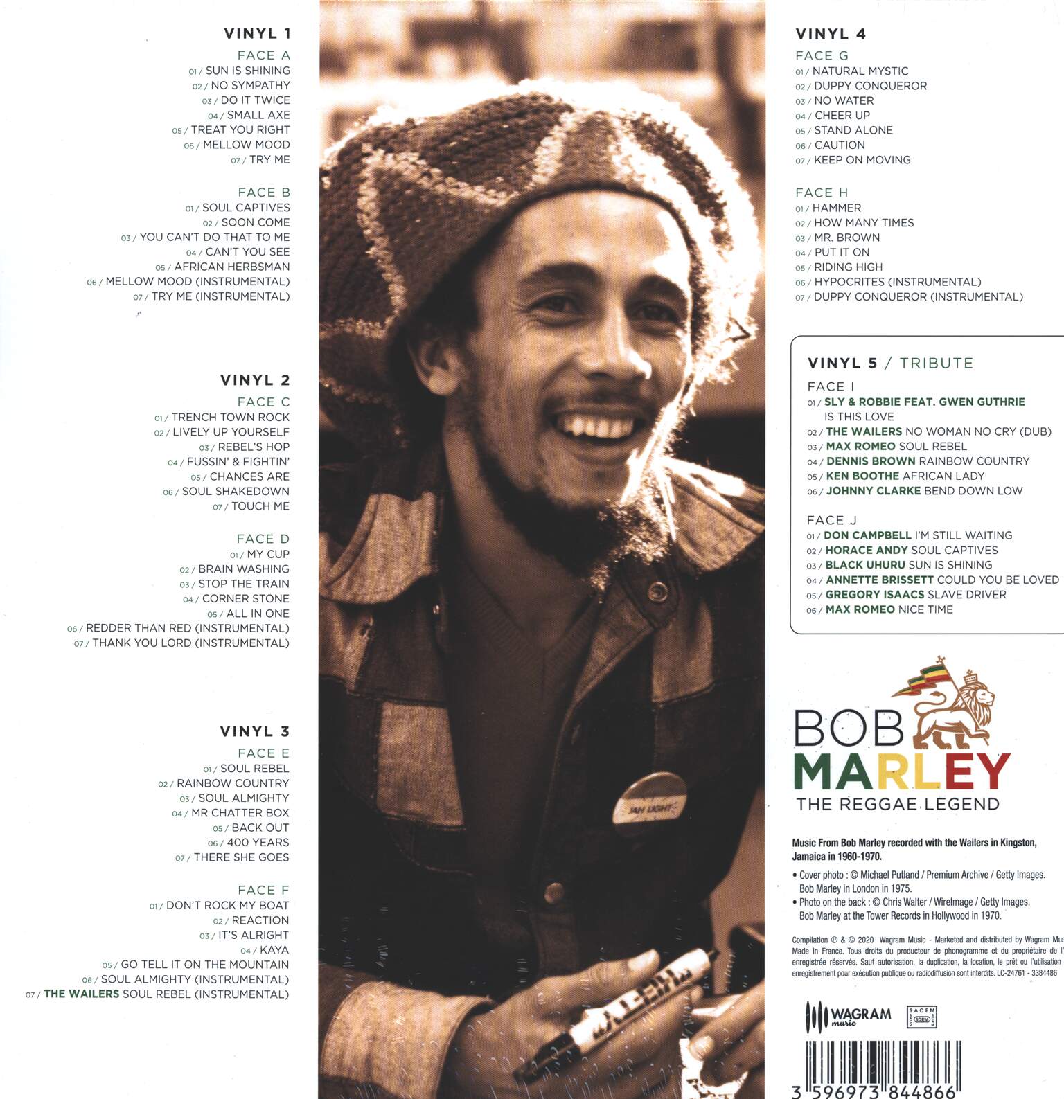 Bob Marley: The Reggae Legend, 5×LP (Vinyl)