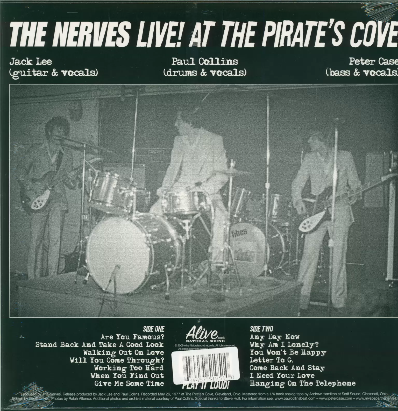 The Nerves: Live! At The Pirate's Cove, 1×LP (Vinyl)