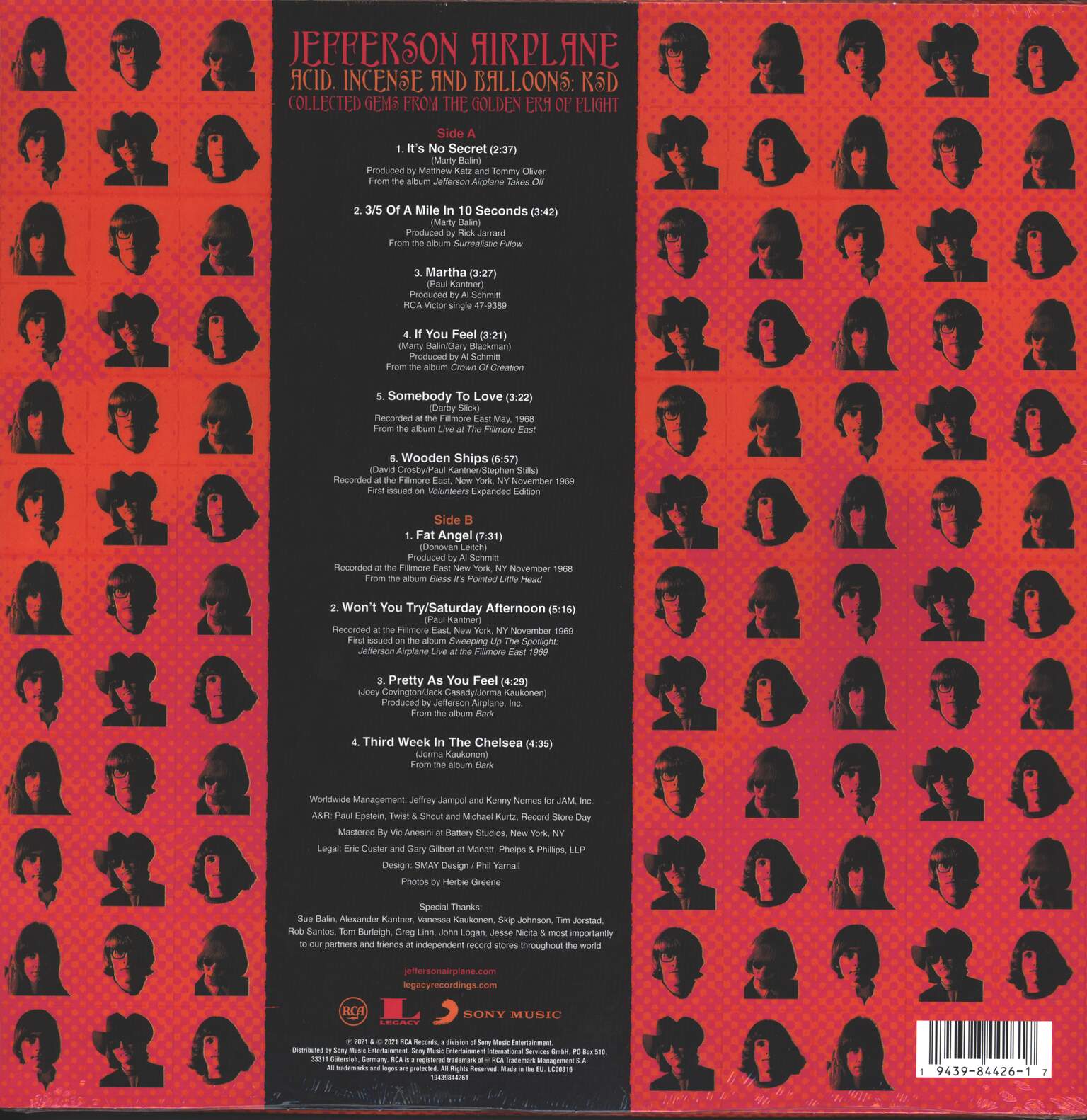 Jefferson Airplane: Acid, Incense And Balloons (RSD Collected Gems From The Golden Era Of Flight), 1×LP (Vinyl)