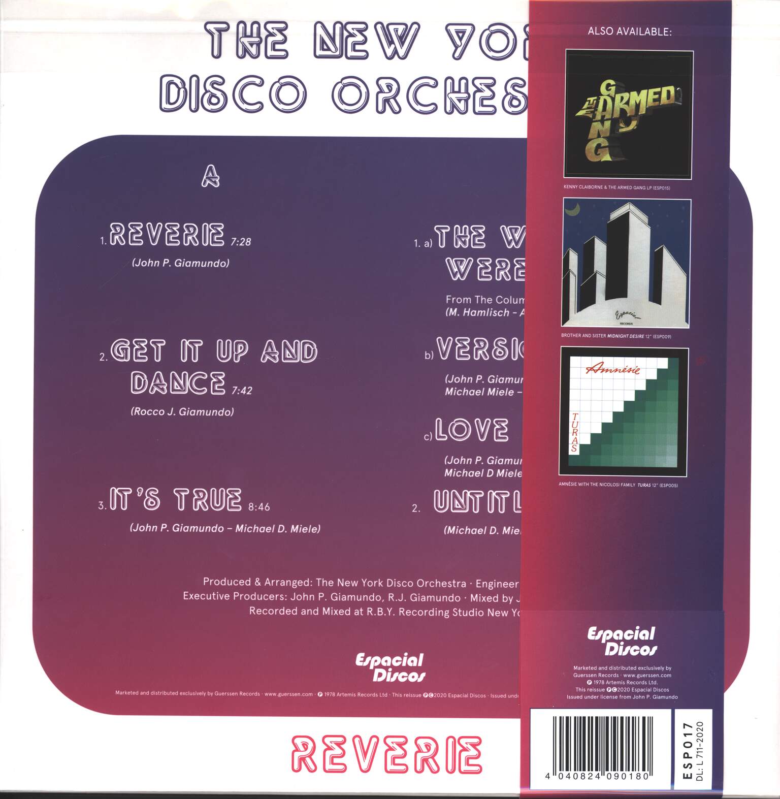 The New York Disco Orchestra: Reverie, 1×LP (Vinyl)