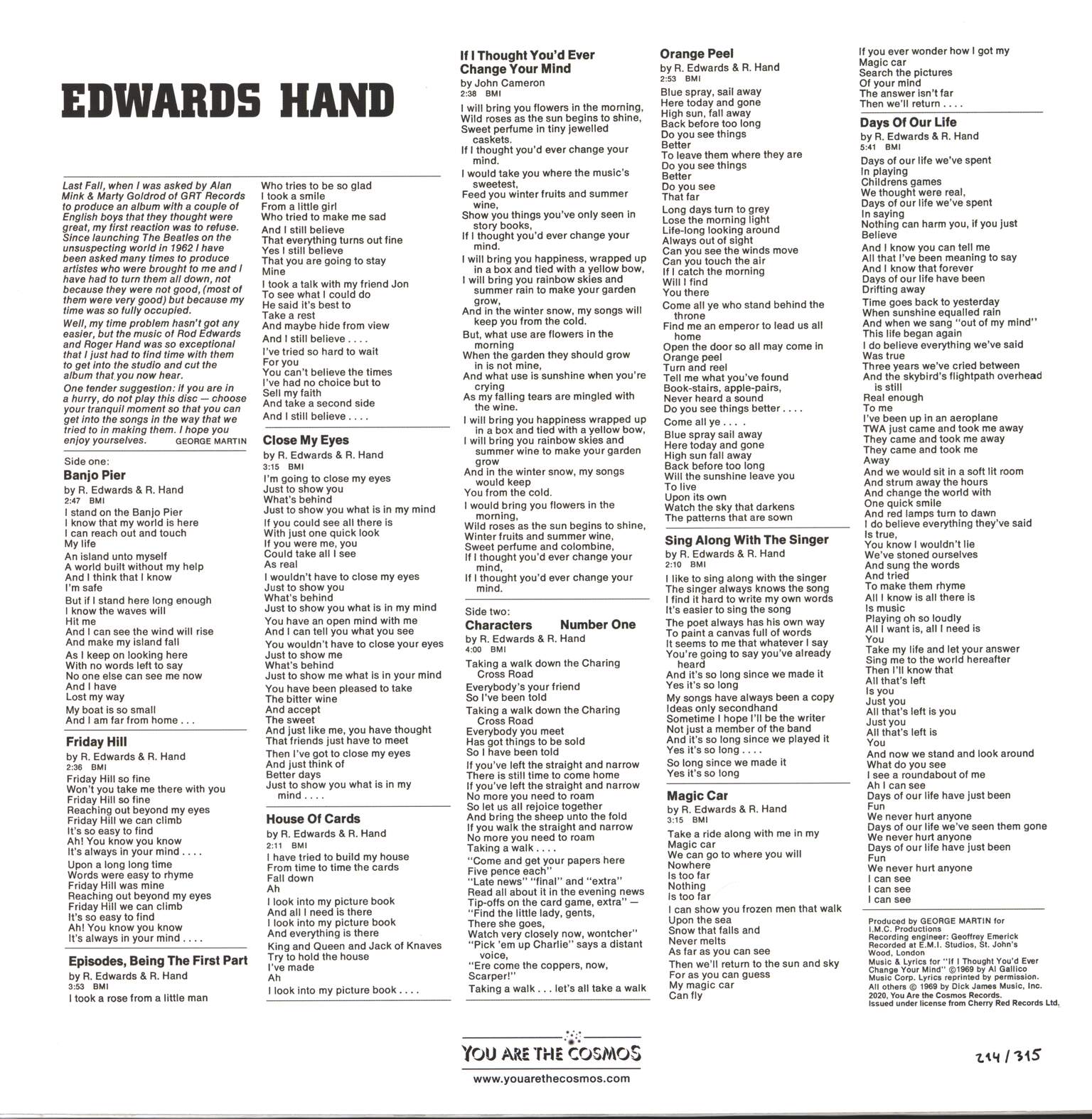 Edwards Hand: Edwards Hand, 1×LP (Vinyl)