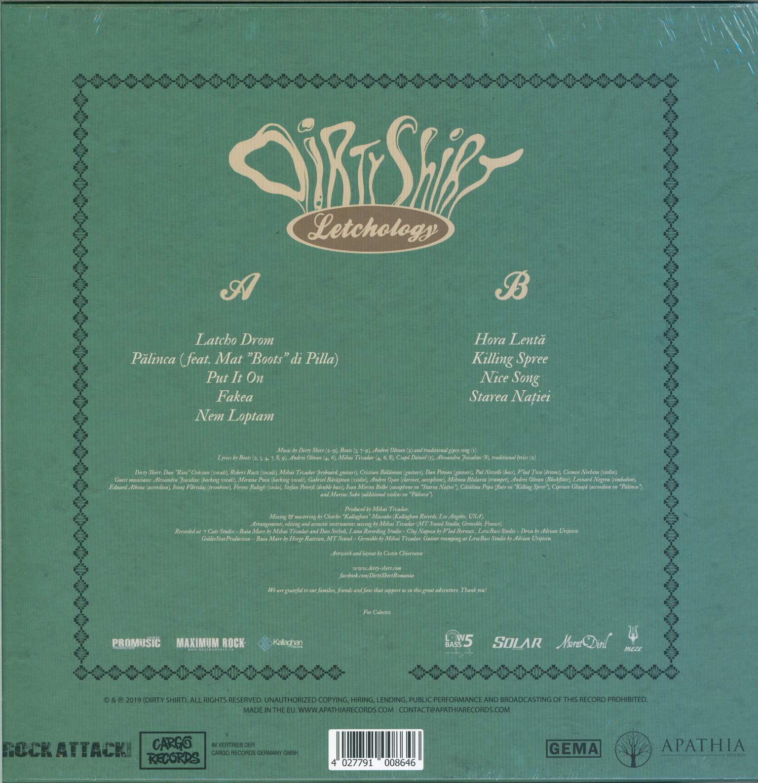 Dirty Shirt: Letchology, 1×LP (Vinyl)