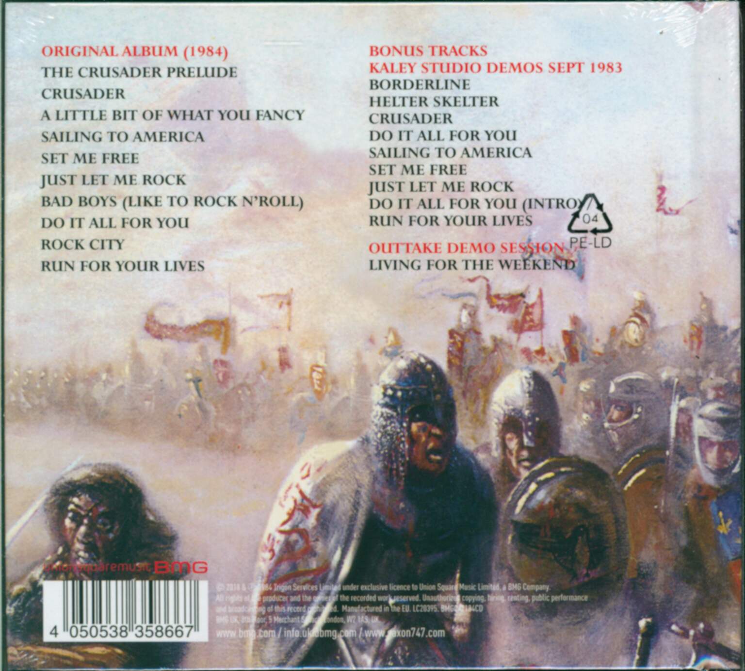 Saxon: Crusader, 1×CD