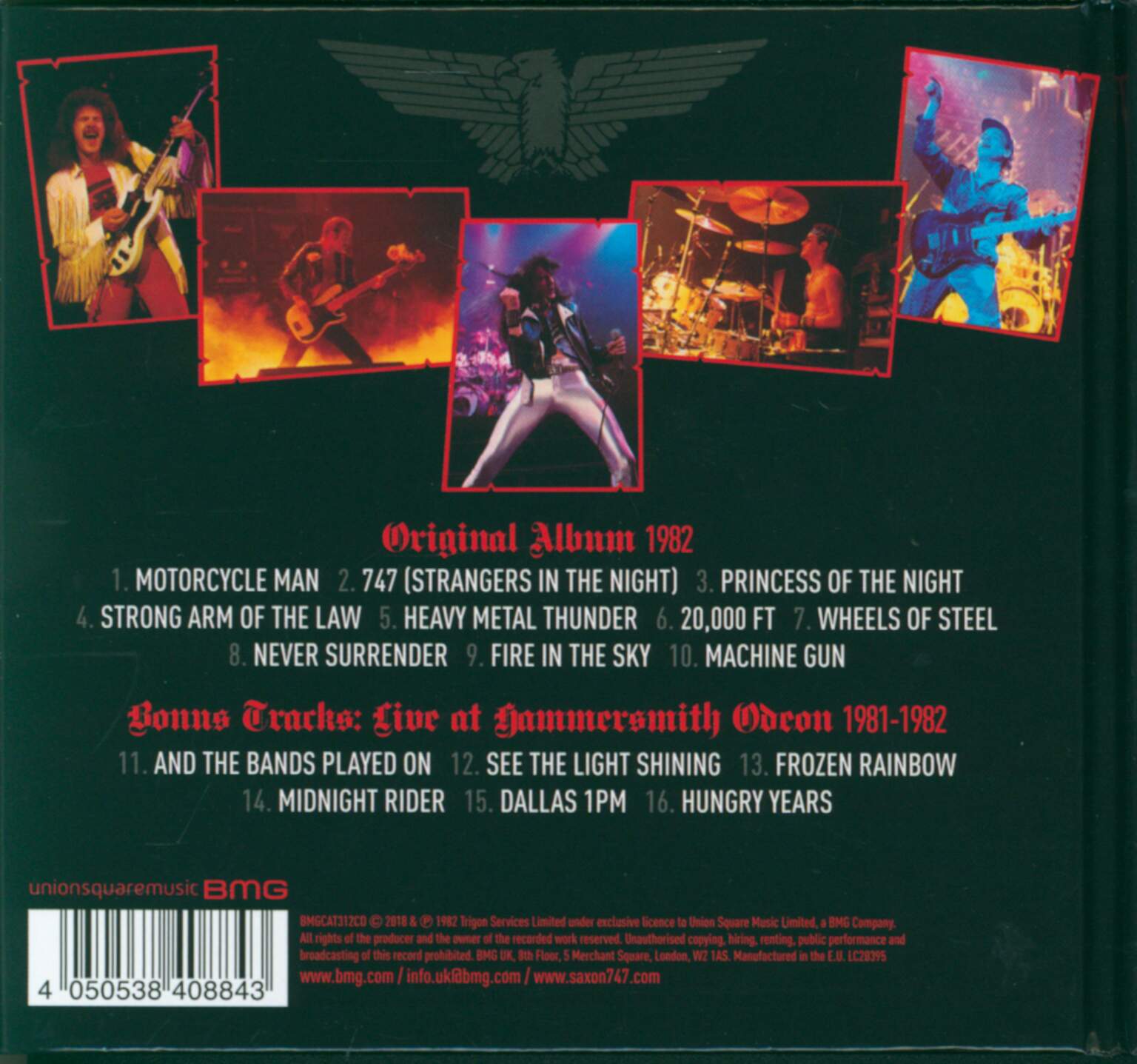 Saxon: The Eagle Has Landed (Live), 1×CD