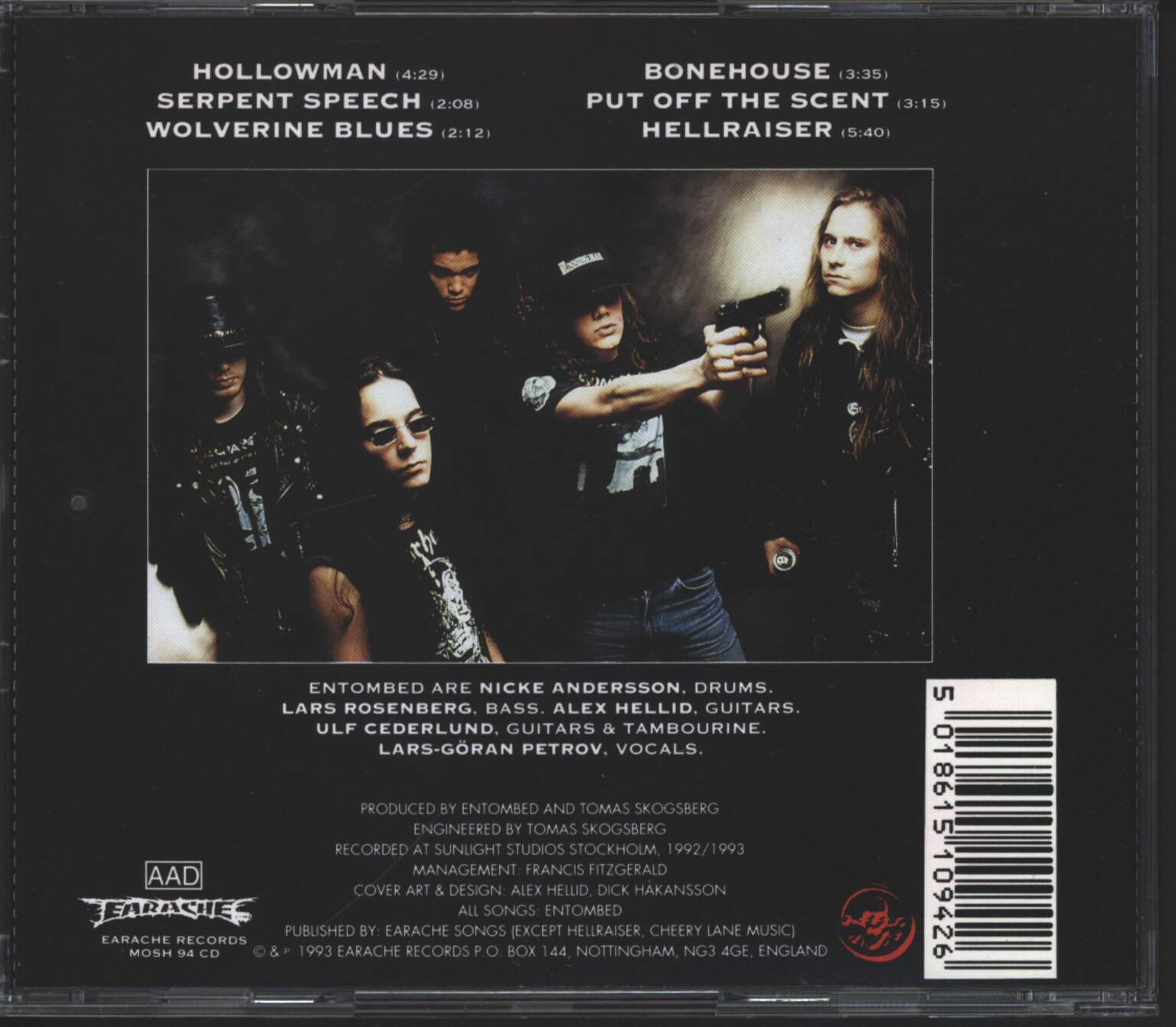 Entombed: Hollowman, 1×Mini CD