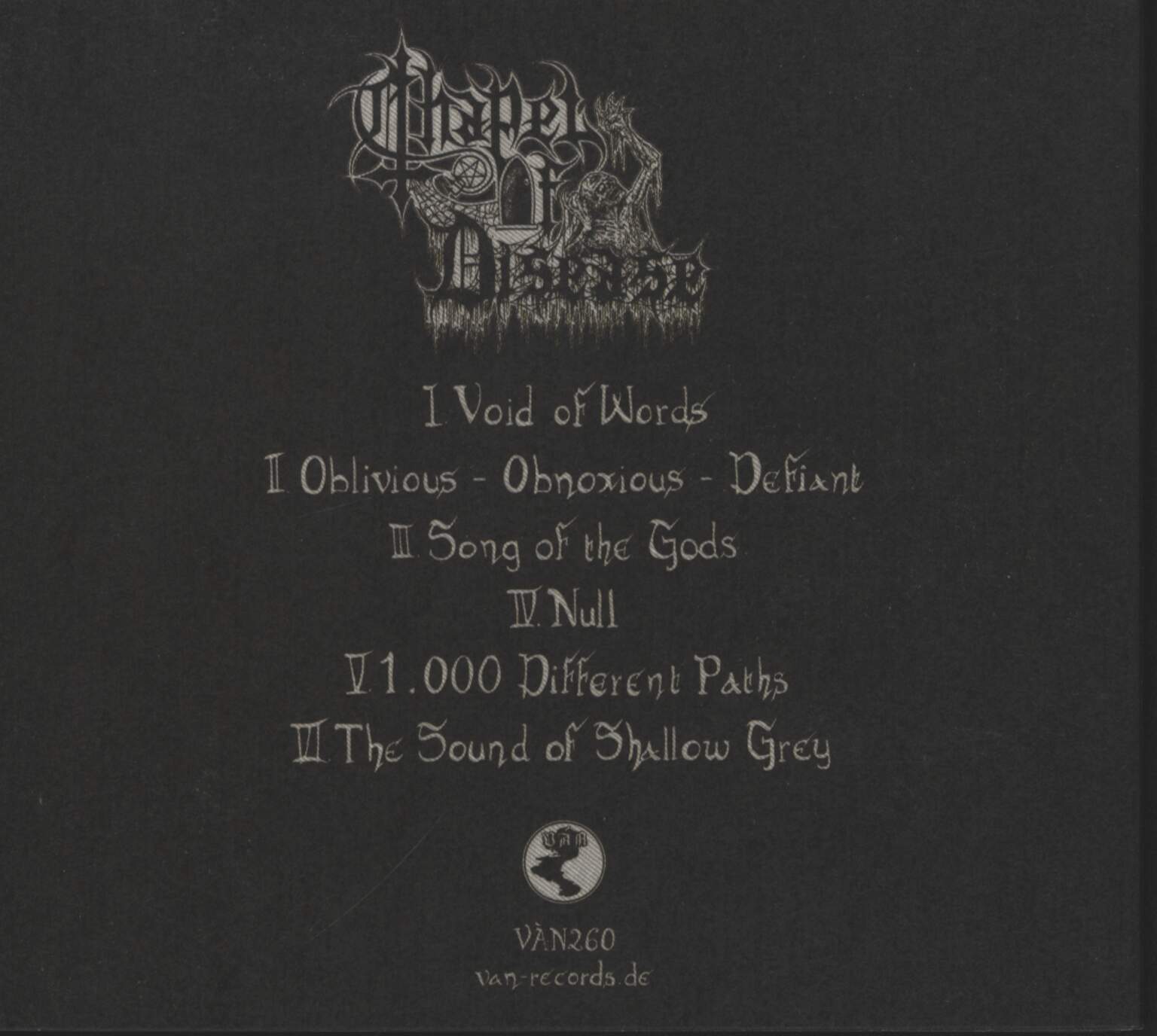 Chapel Of Disease: ...And As We Have Seen The Storm, We Have Embraced The Eye, 1×CD