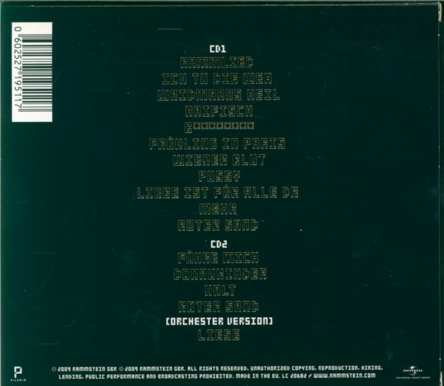 Rammstein: Liebe Ist Für Alle Da, 2×CD