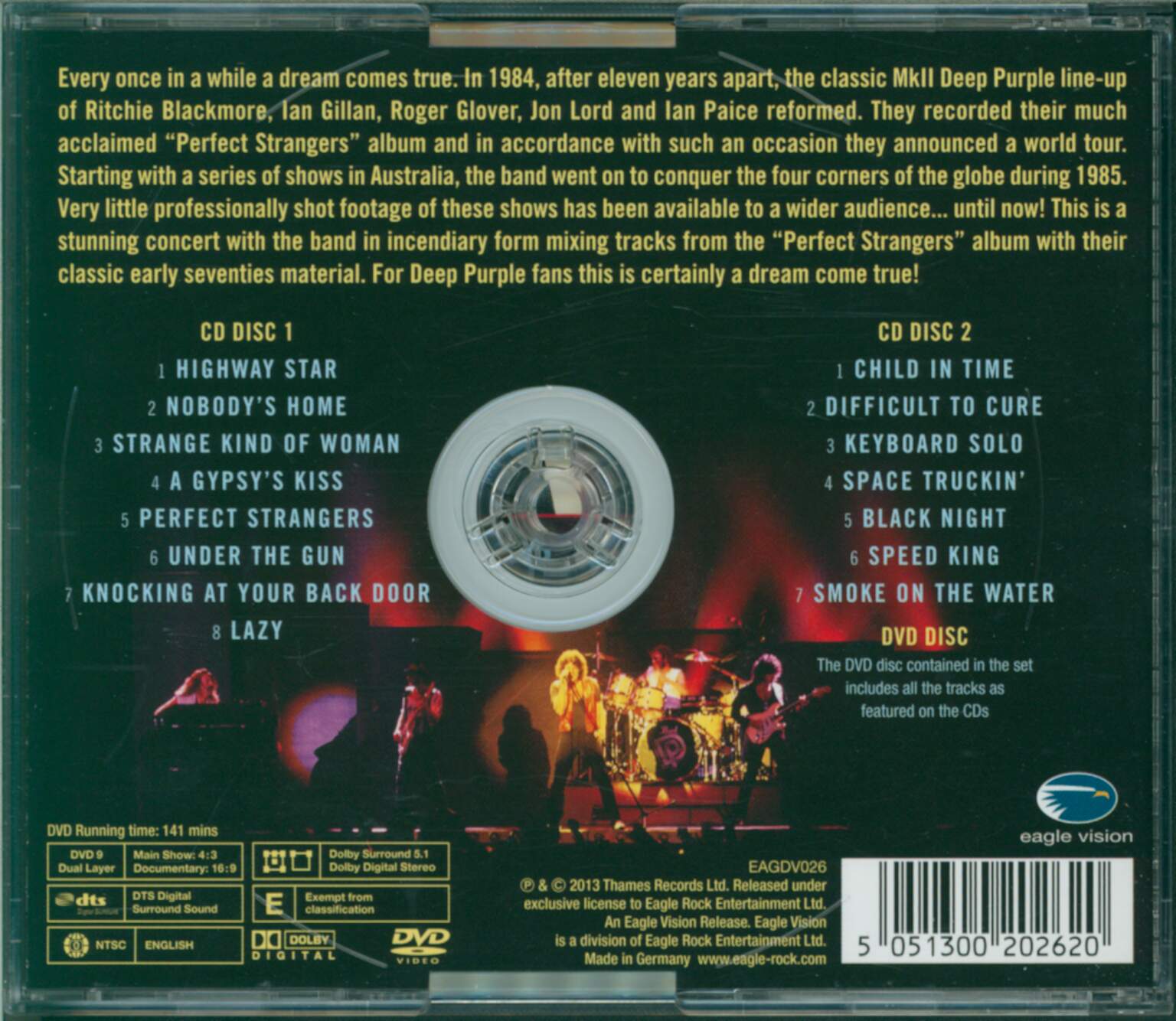 Deep Purple: Perfect Strangers Live, 1×DVD, 2×CD
