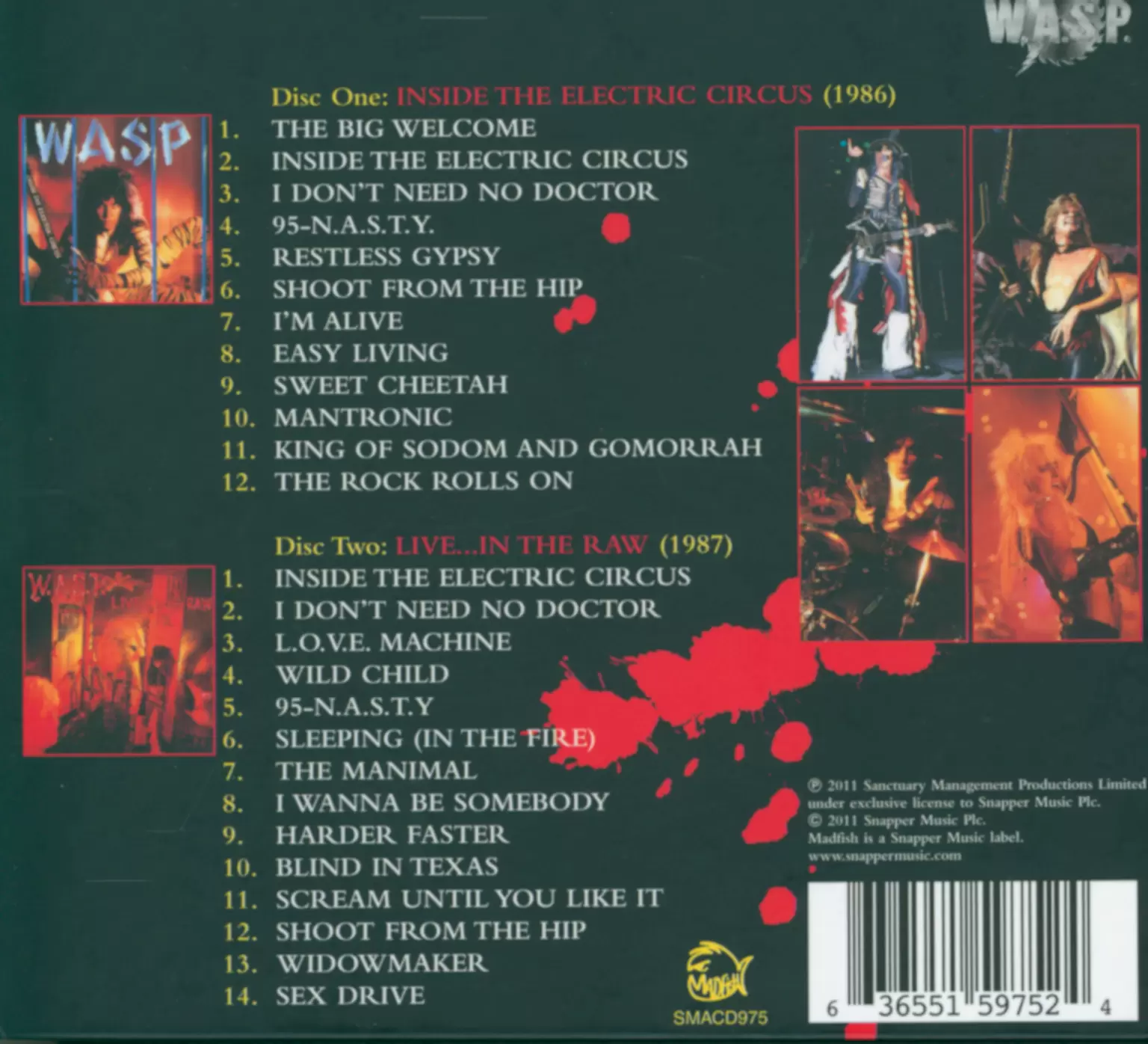 W.A.S.P.: Inside The Electric Circus, 2×CD