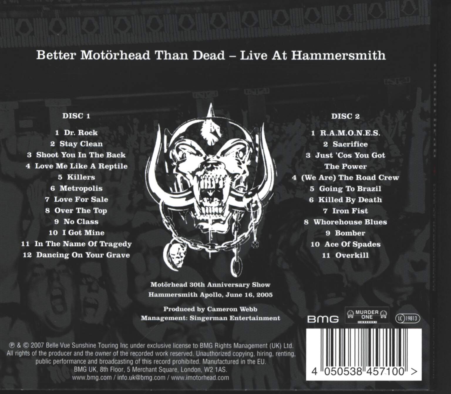 Motörhead: Better Motörhead Than Dead - Live At Hammersmith, 2×CD