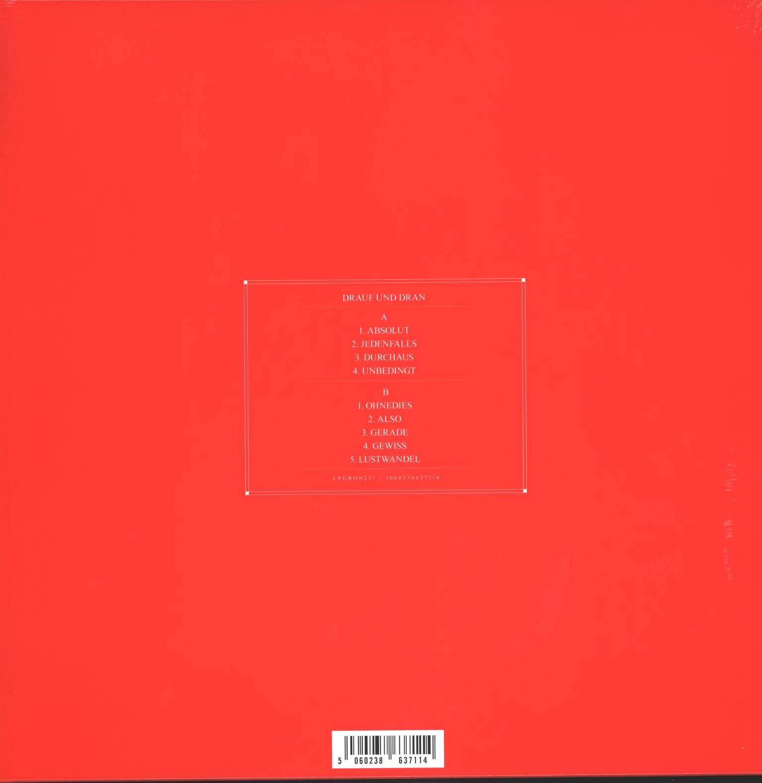 Hans-Joachim Roedelius: Drauf Und Dran, 1×LP (Vinyl)