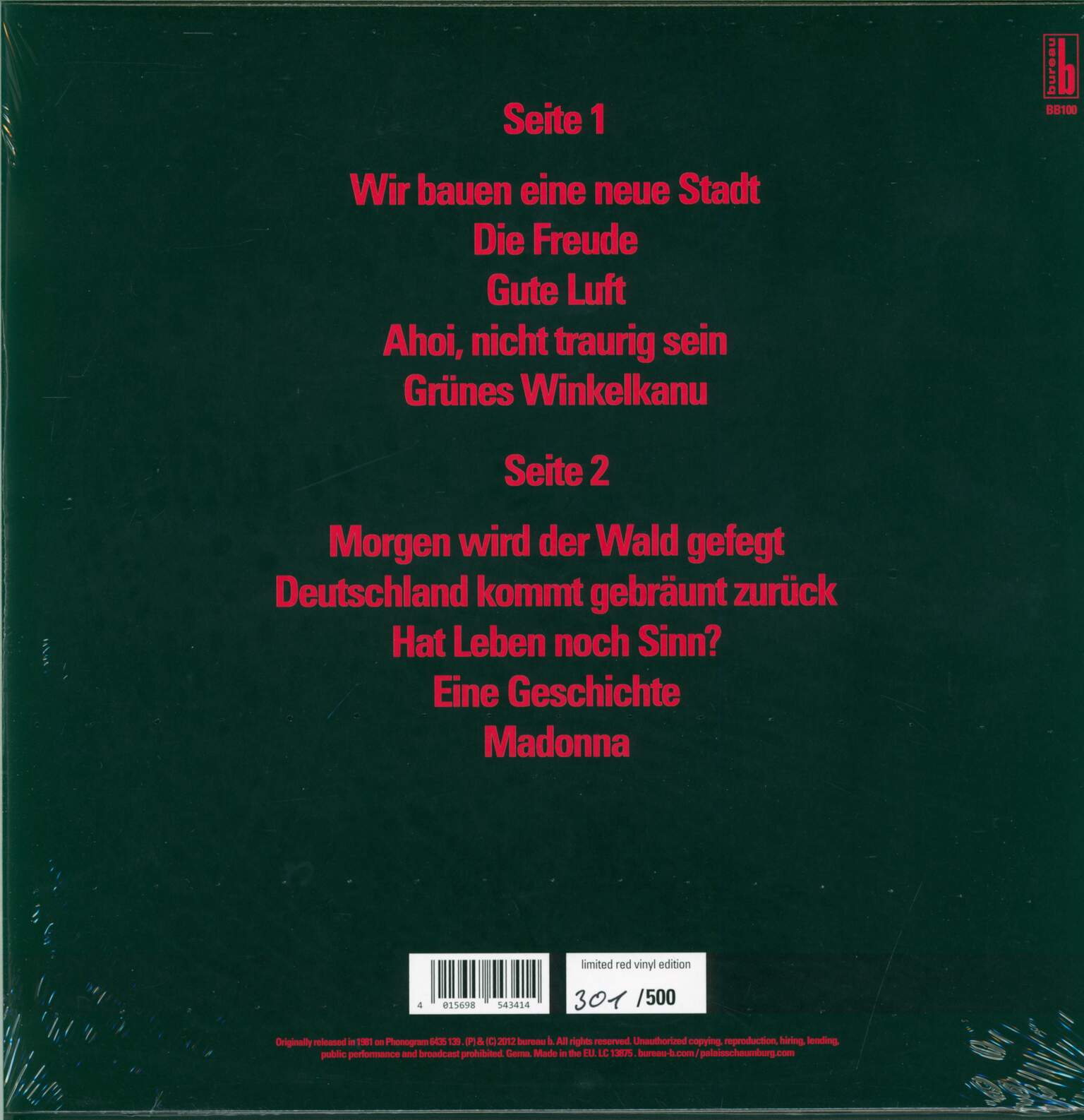 Palais Schaumburg: Palais Schaumburg, 1×LP (Vinyl)