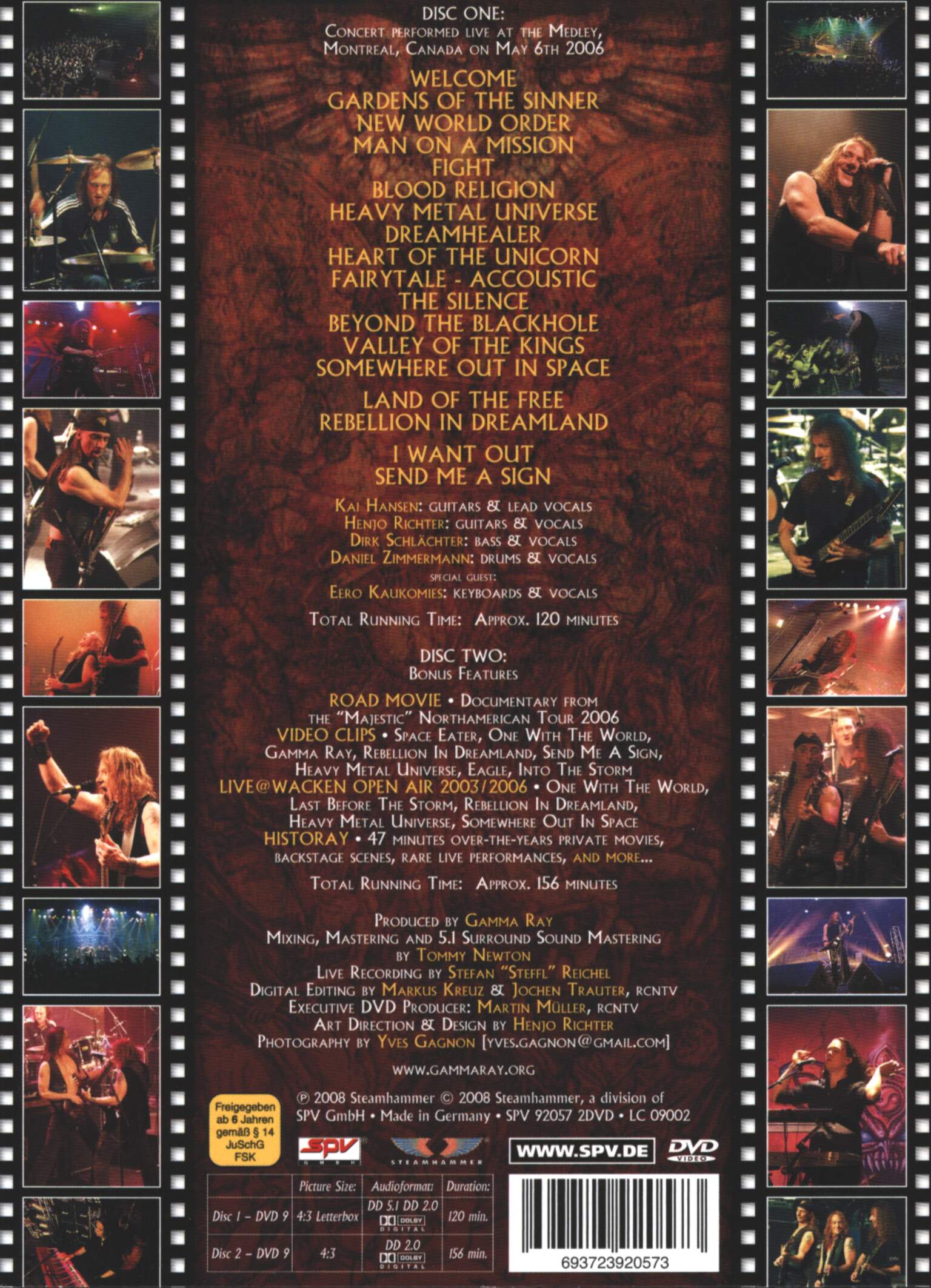 Gamma Ray: Hell Yeah!!! The Awesome Foursome - Live In Montreal, 3×DVD