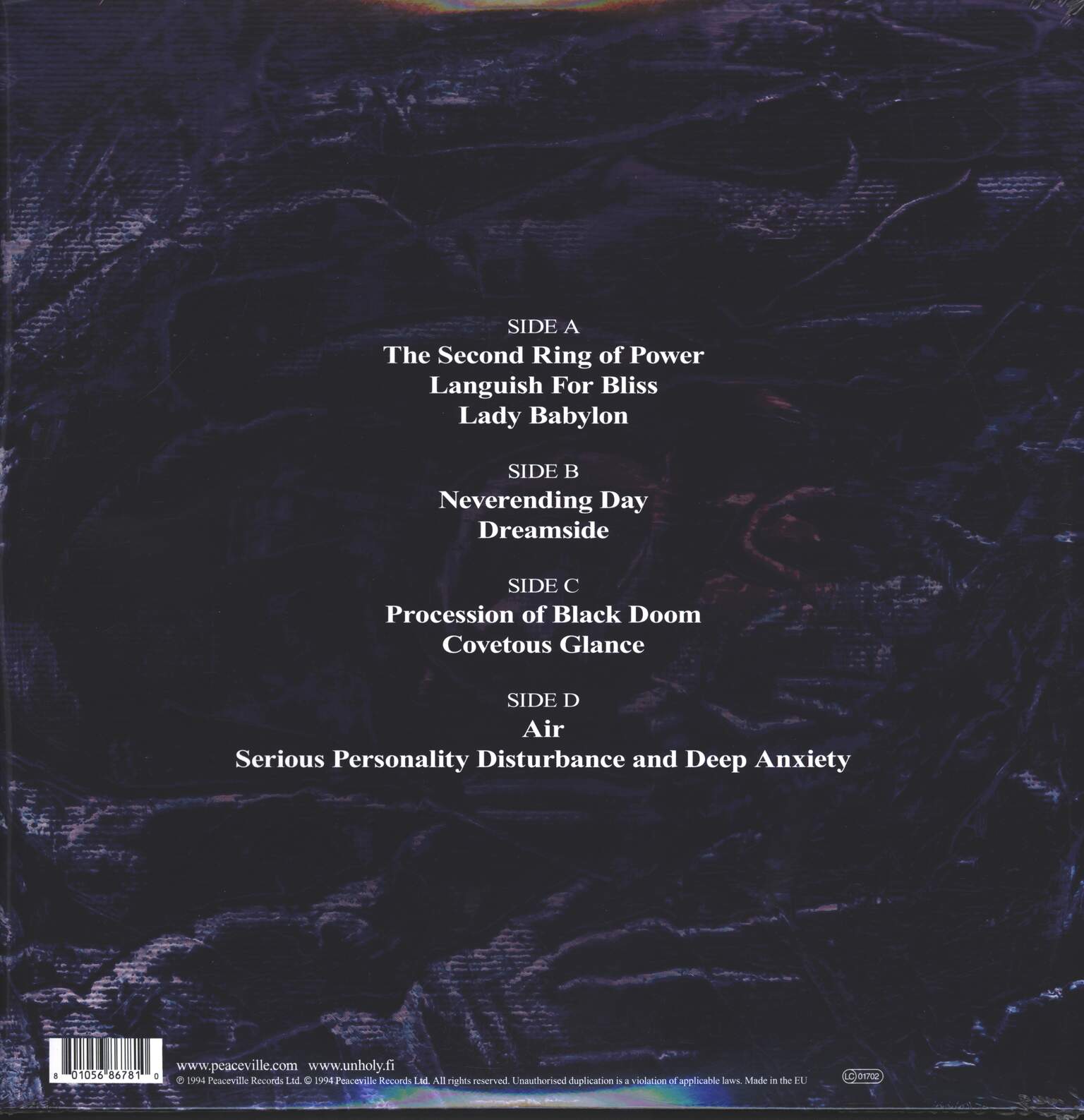 Unholy: The Second Ring Of Power, 2×LP (Vinyl)