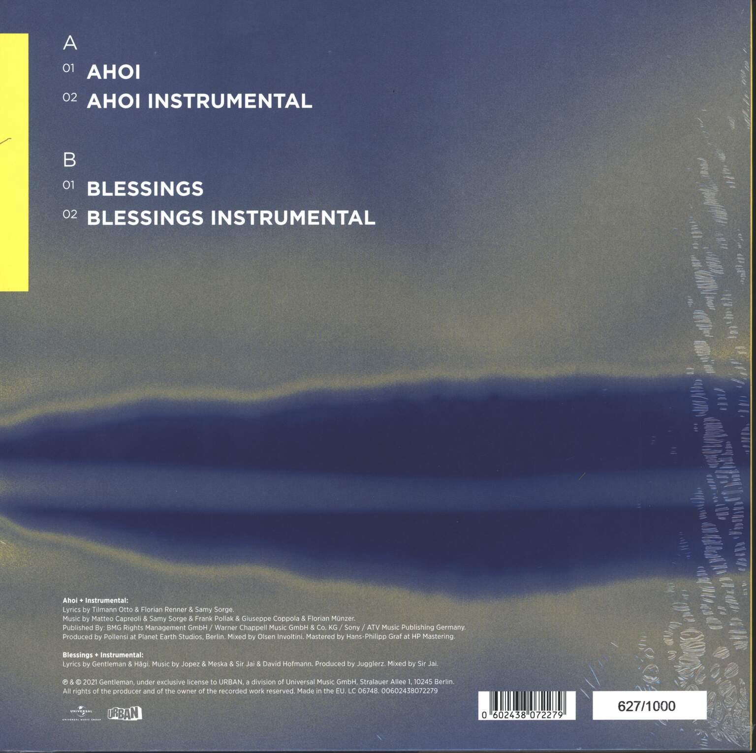 Gentleman: Ahoi, 1×10" Vinyl EP