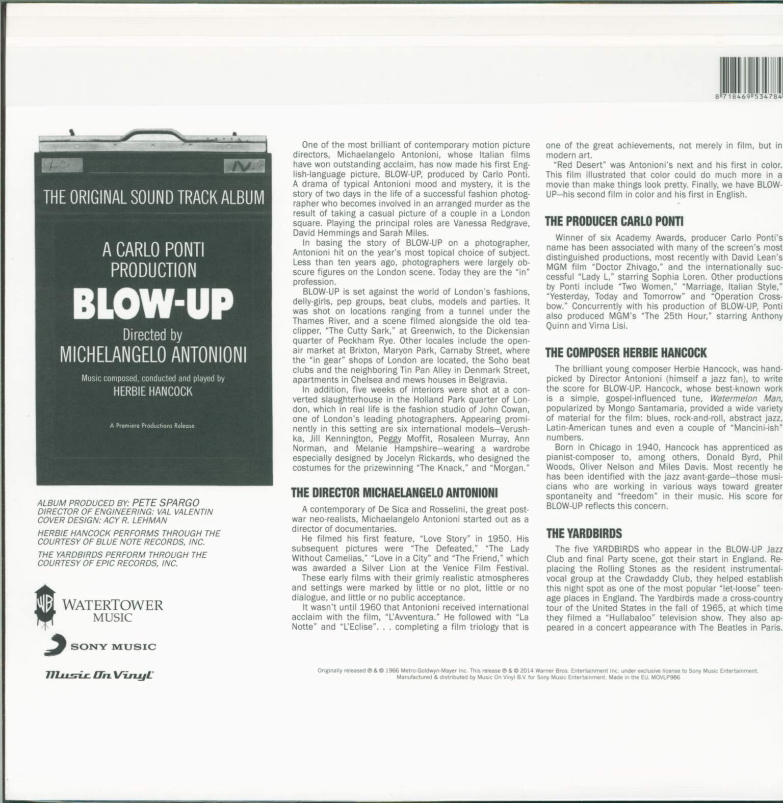 Herbie Hancock: Blow-Up (The Original Sound Track Album), 1×LP (Vinyl)