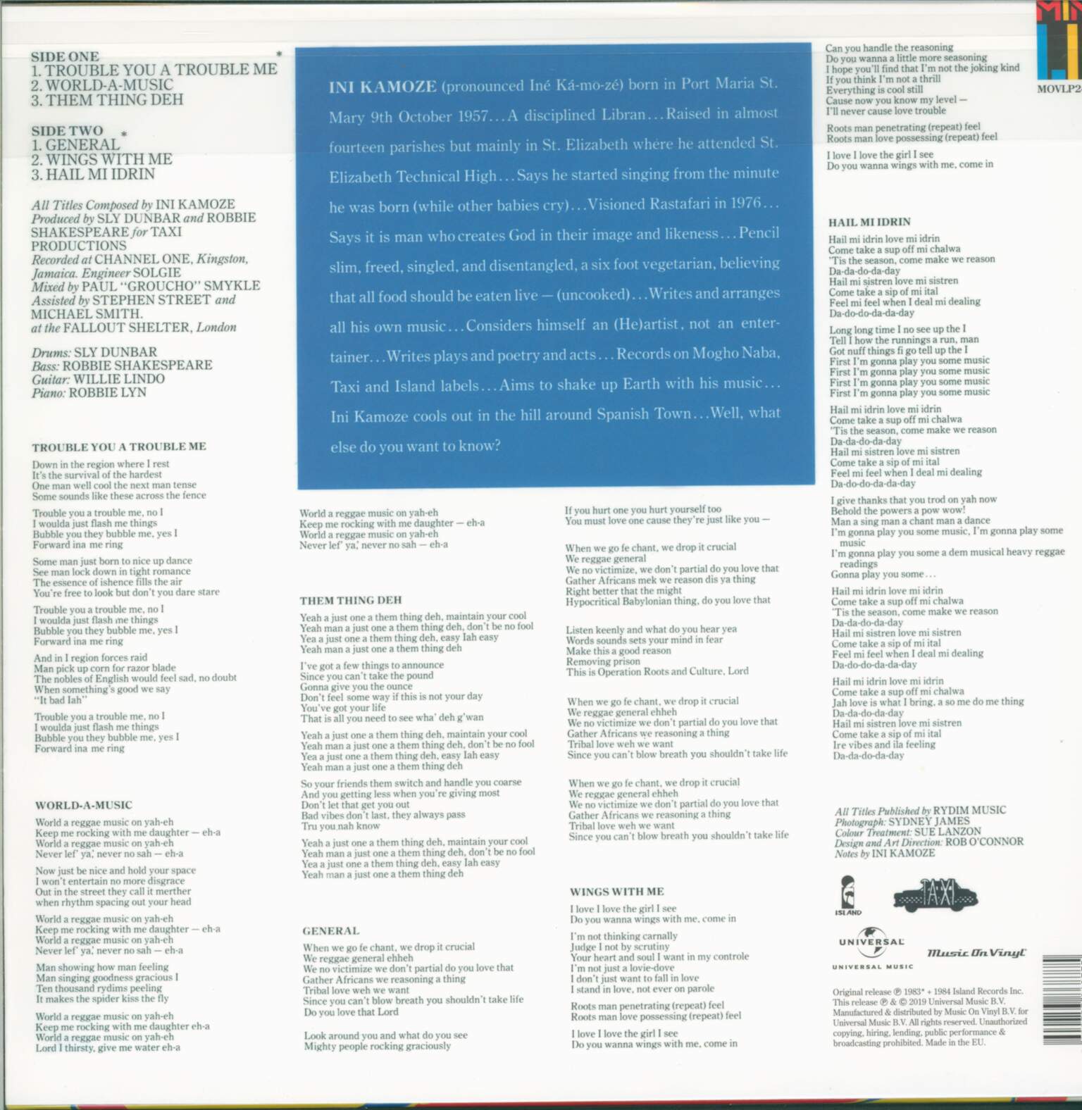 Ini Kamoze: Ini Kamoze, 1×LP (Vinyl)