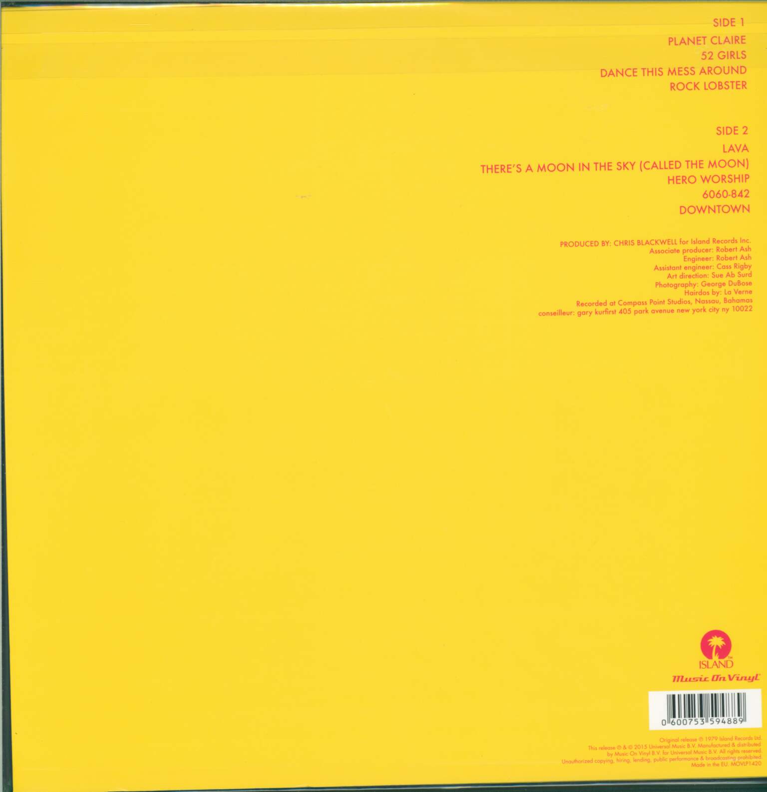 The B-52's: The B-52's, 1×LP (Vinyl)