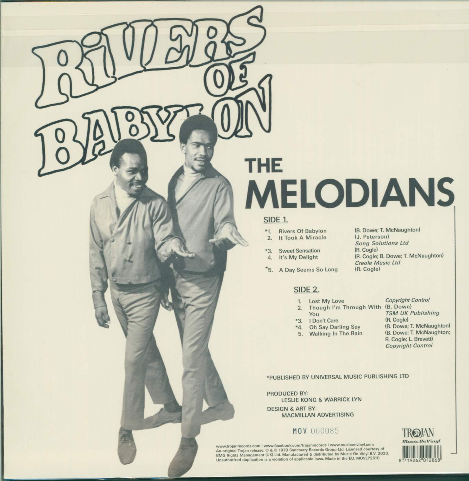 The Melodians: Rivers Of Babylon, 1×LP (Vinyl)