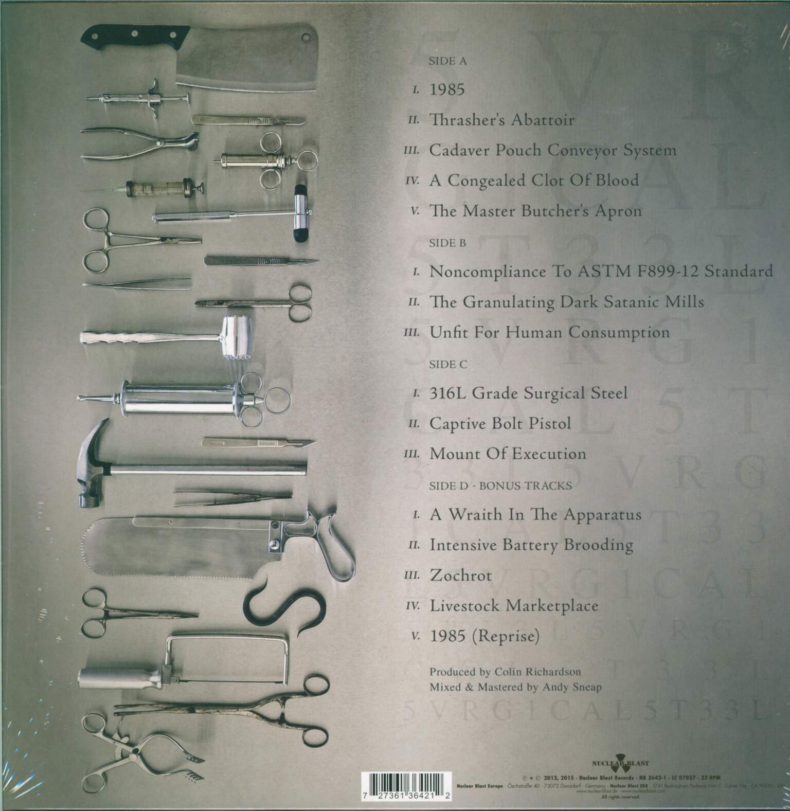 Carcass: Surgical Steel (Complete Edition), 2×LP (Vinyl)