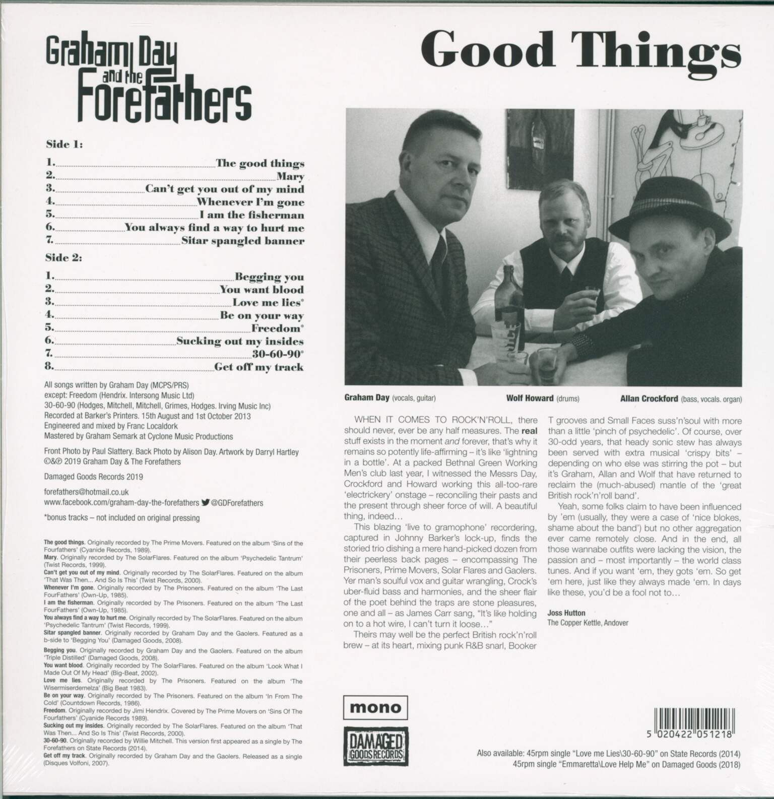 Graham Day & The Forefathers: Good Things, 1×LP (Vinyl)