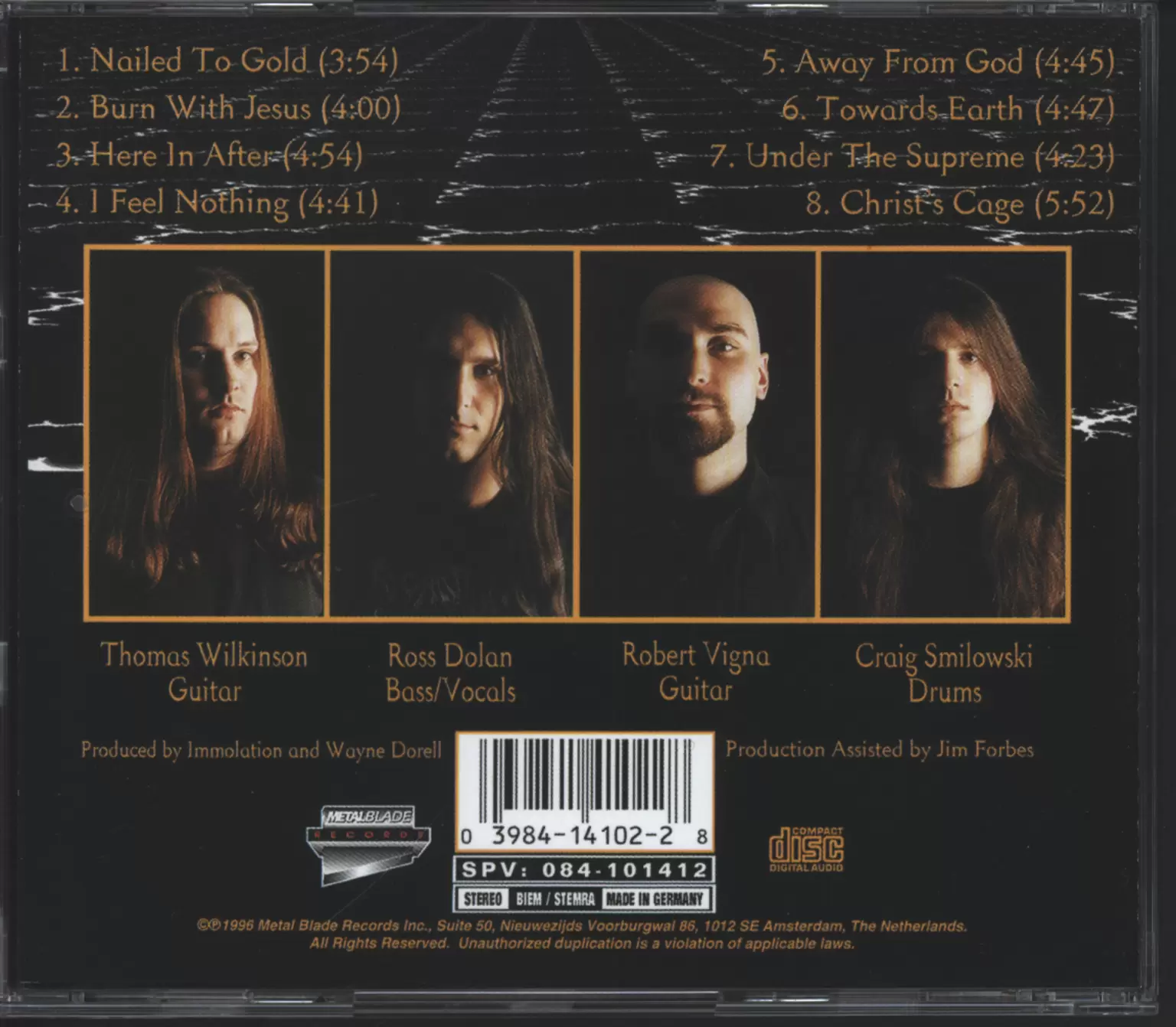 Immolation: Here In After, 1×CD