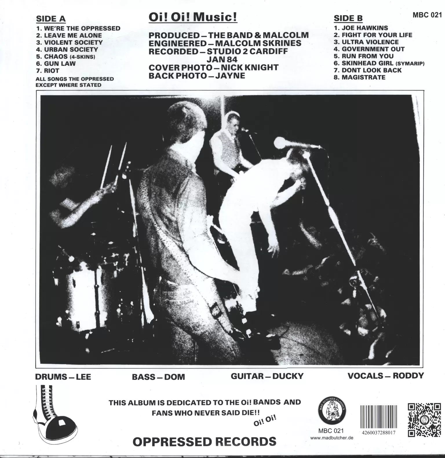 The Oppressed: Oi! Oi! Music!, 1×LP (Vinyl)