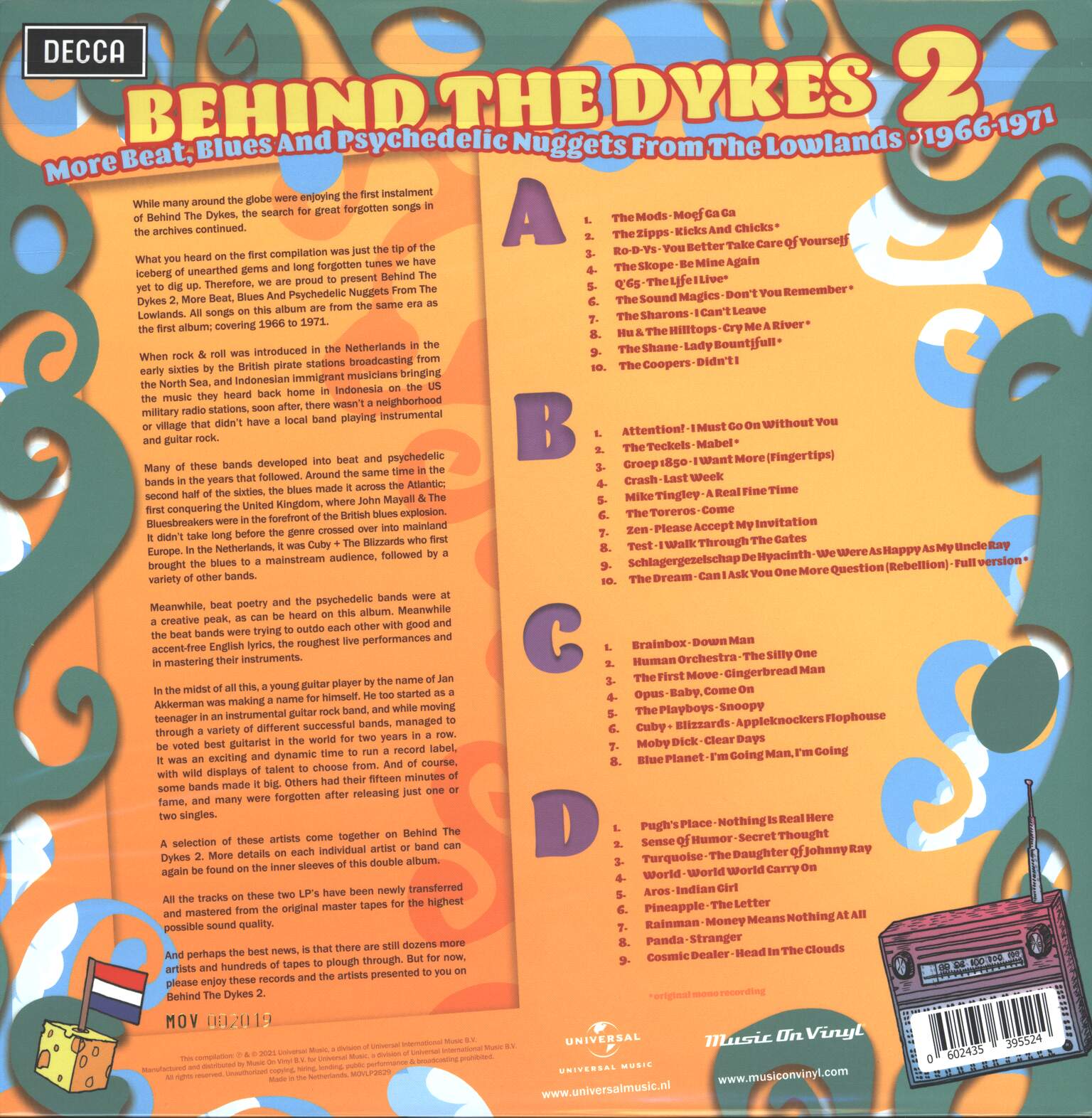Various: Behind The Dykes 2 - More Beats, Blues And Psychedelic Nuggets From The Lowlands 1966-1971, 2×LP (Vinyl)