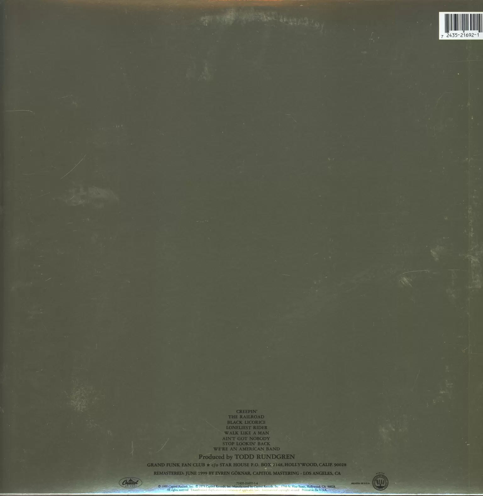 Grand Funk Railroad: We're An American Band, 1×LP (Vinyl)