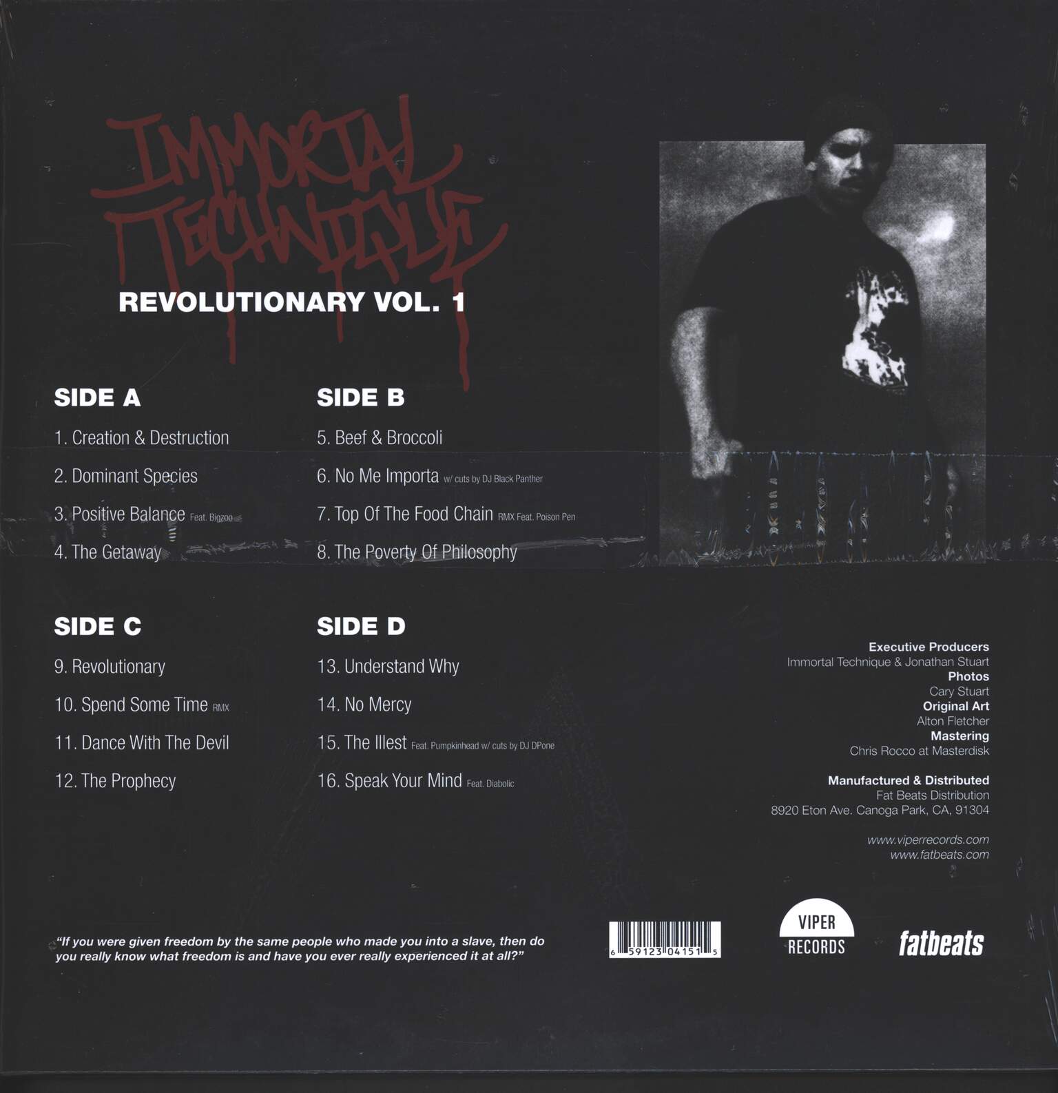 Immortal Technique: Revolutionary Vol. 1, 2×LP (Vinyl)