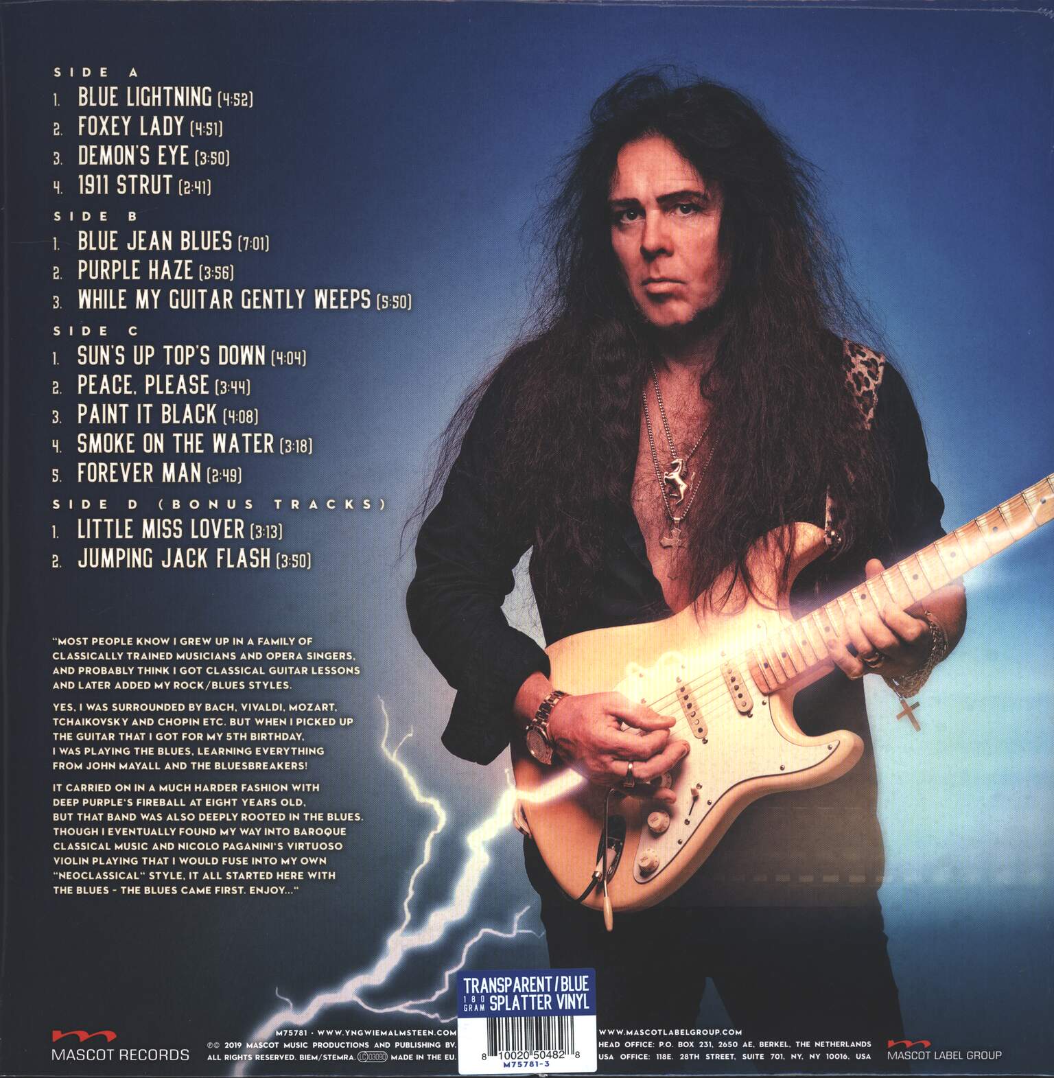 Yngwie Malmsteen: Blue Lightning, 2×LP (Vinyl)