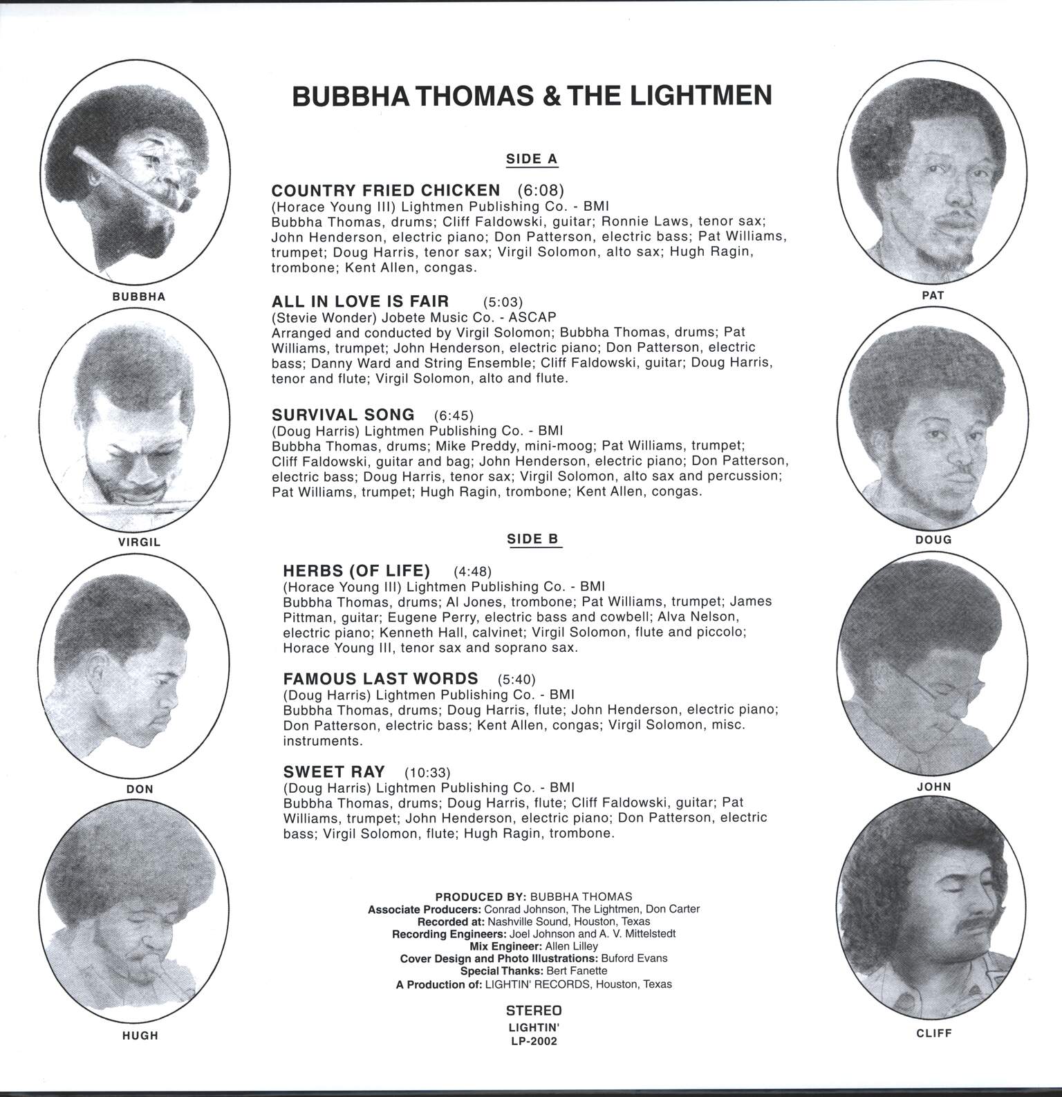 Bubbha Thomas & The Lightmen Plus One: Country Fried Chicken, 1×LP (Vinyl)