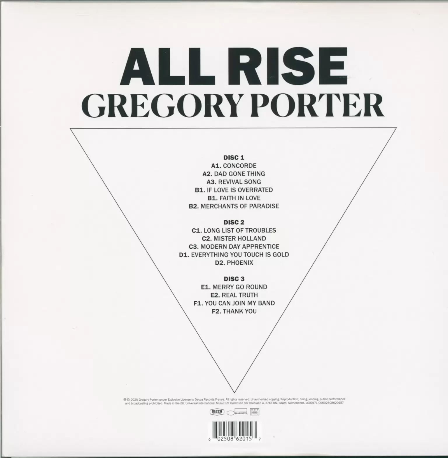 Gregory Porter: All Rise, 3×LP (Vinyl)