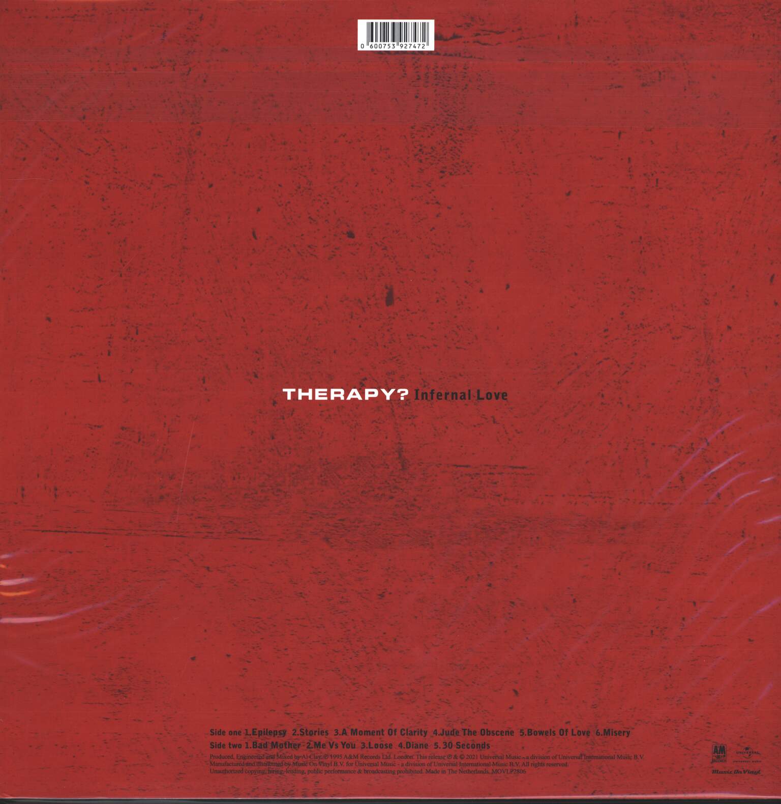 Therapy: Infernal Love, 1×LP (Vinyl)