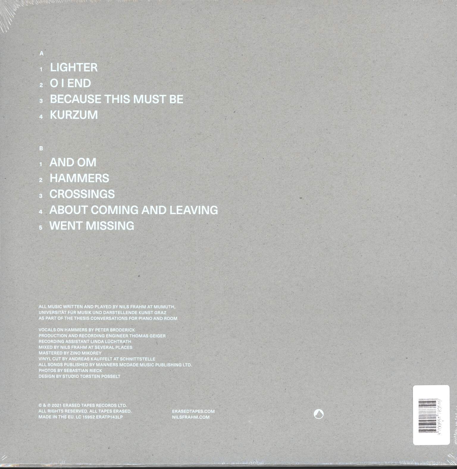 Nils Frahm: Graz, 1×LP (Vinyl)