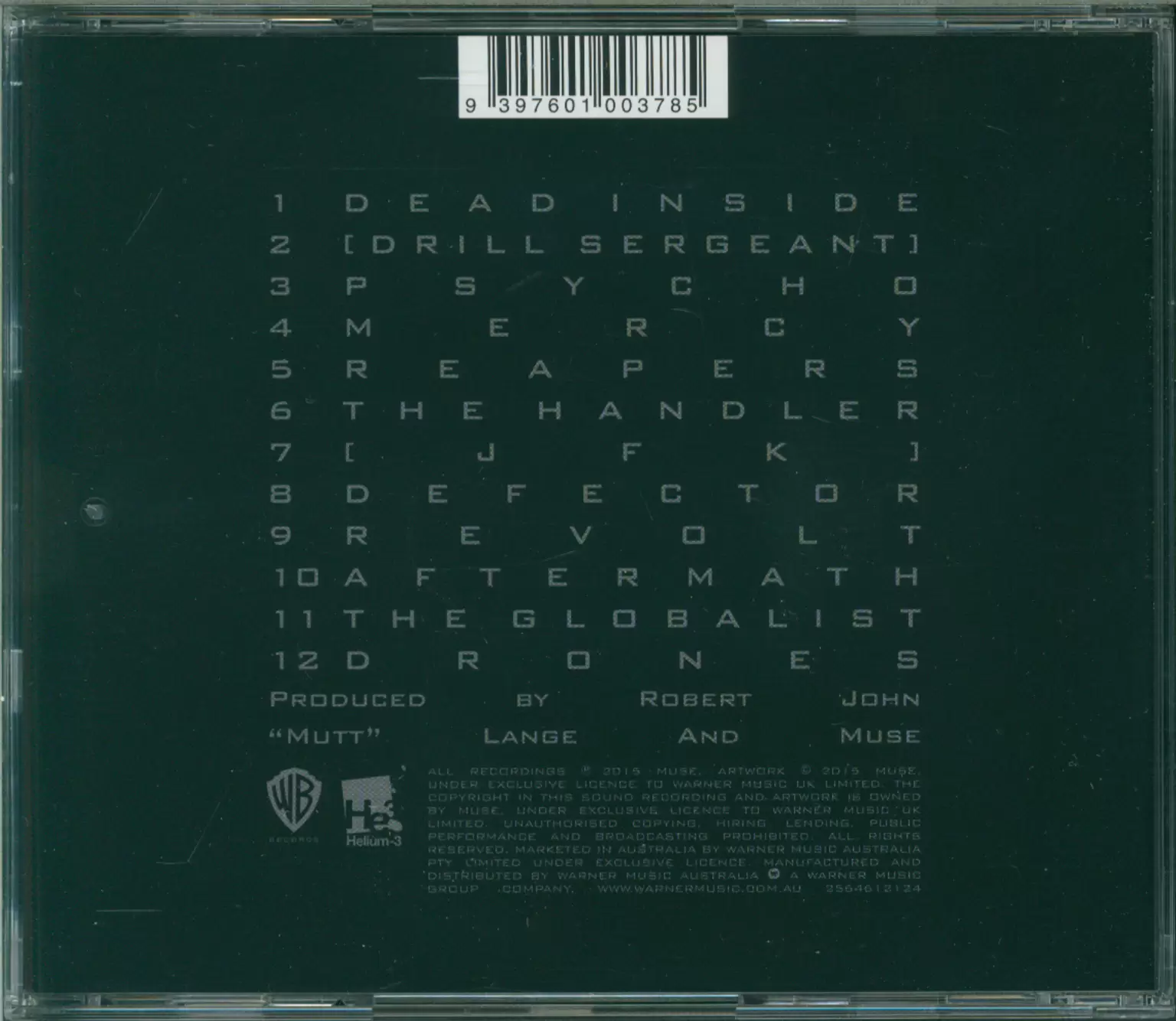 Muse: Drones, 1×CD